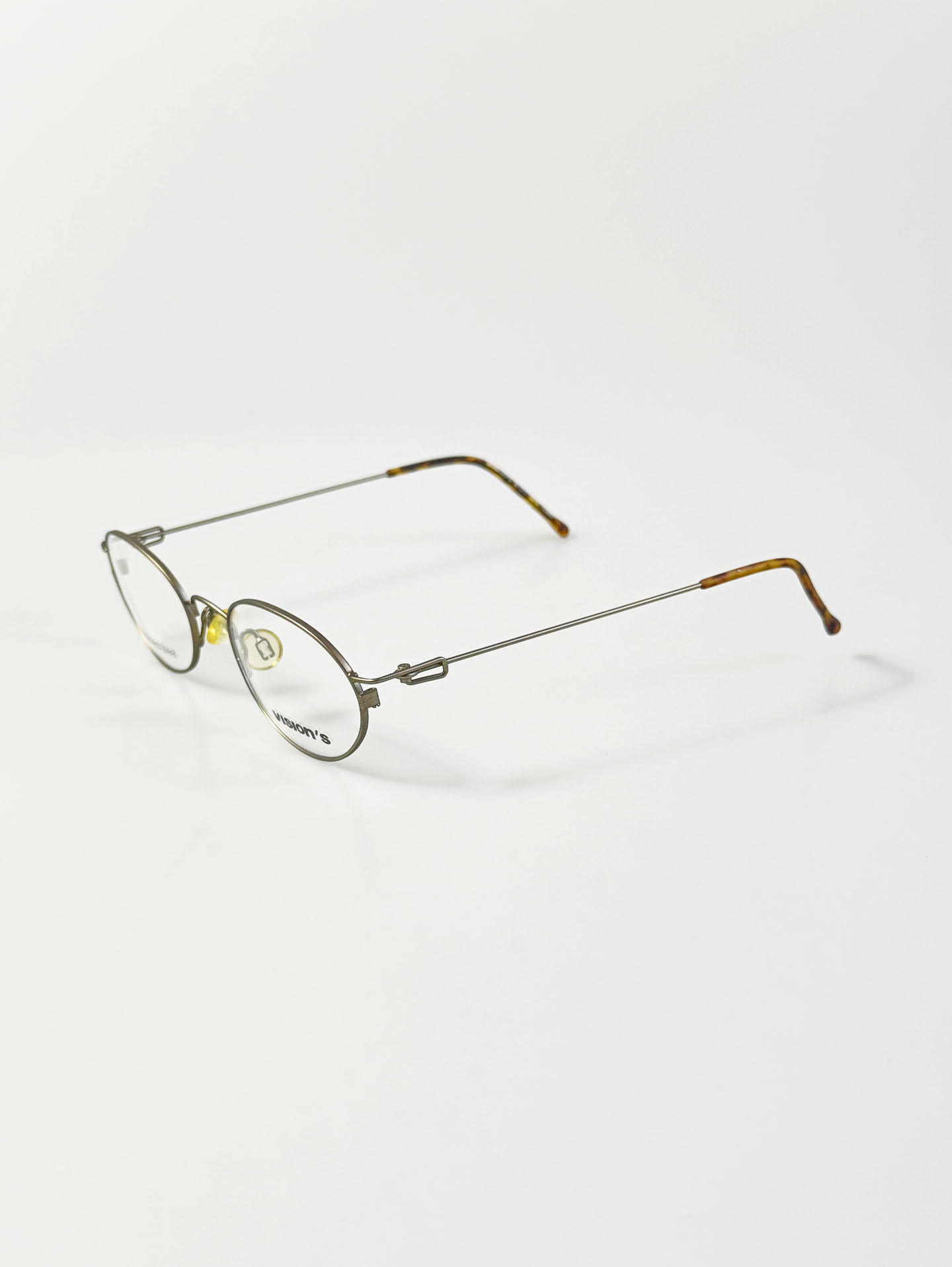 90's VISION'S Matte Silver Slim Oval Glasses