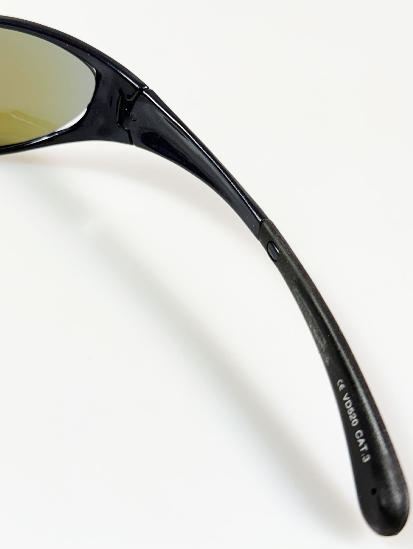 Black Wraparound Sport Frame Sunglasses