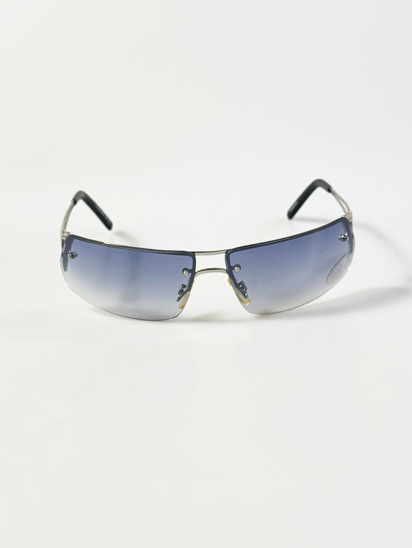 INKOGNITO Rimless Double Bridge Metal Tint Sunglasses