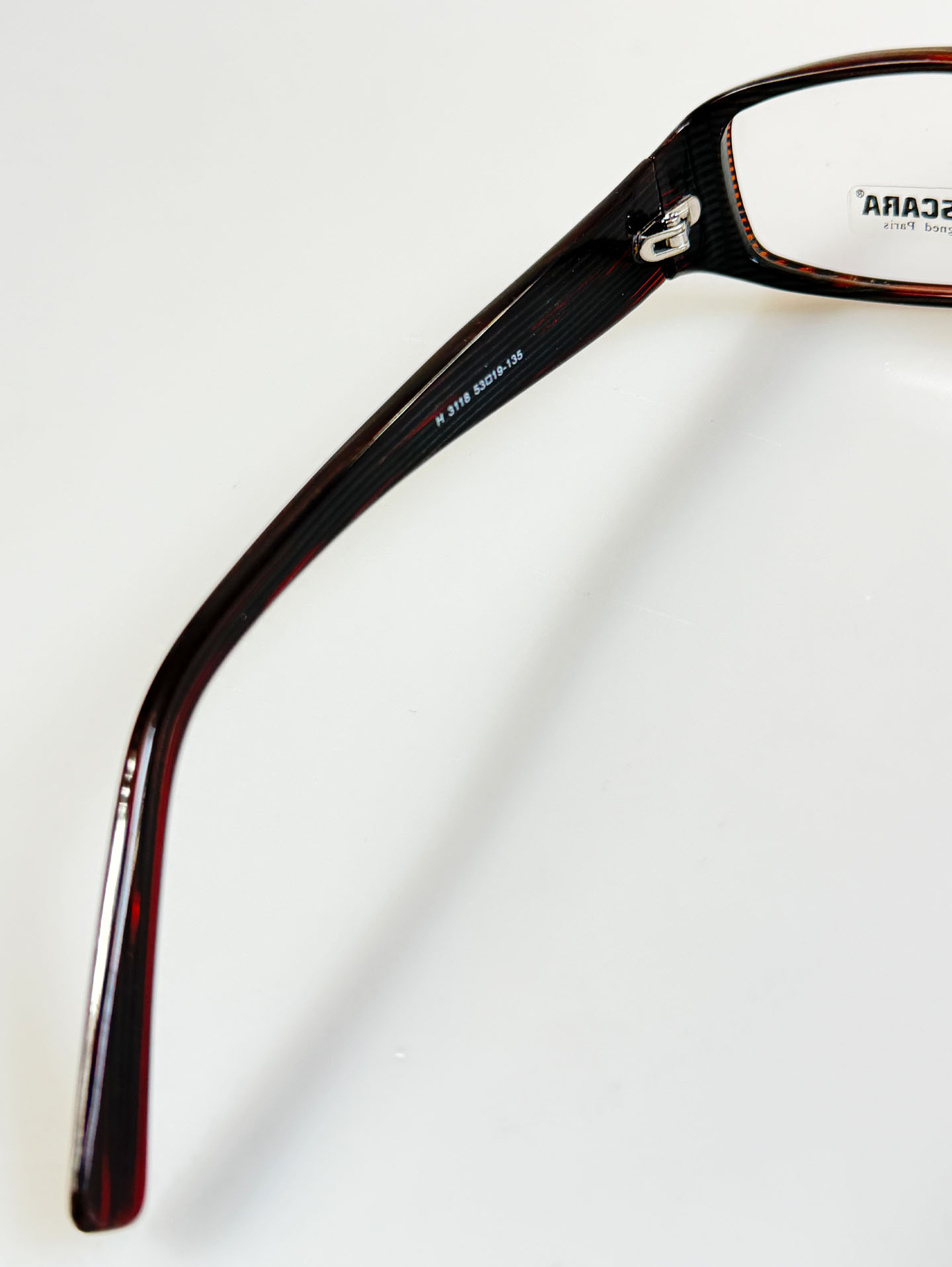 MASCARA Brown Stripe Square Horn-Rim Frame Glasses