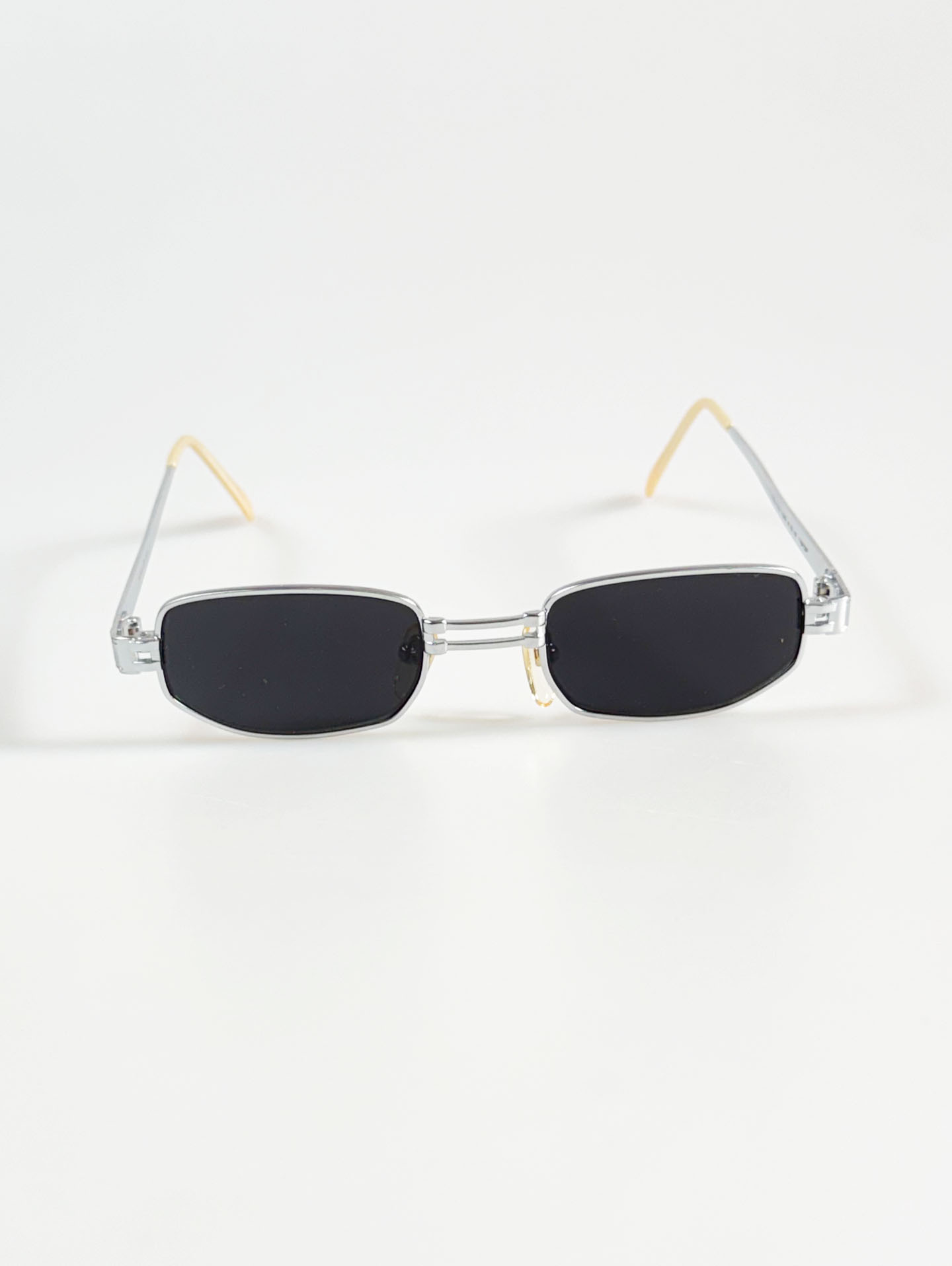 90's SUNNY Silver Metal Slim Square Sunglasse