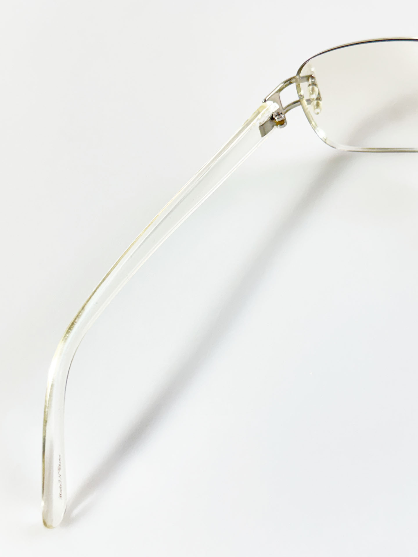 CAPRIO Rimless Square Metal Tinted Sunglasses