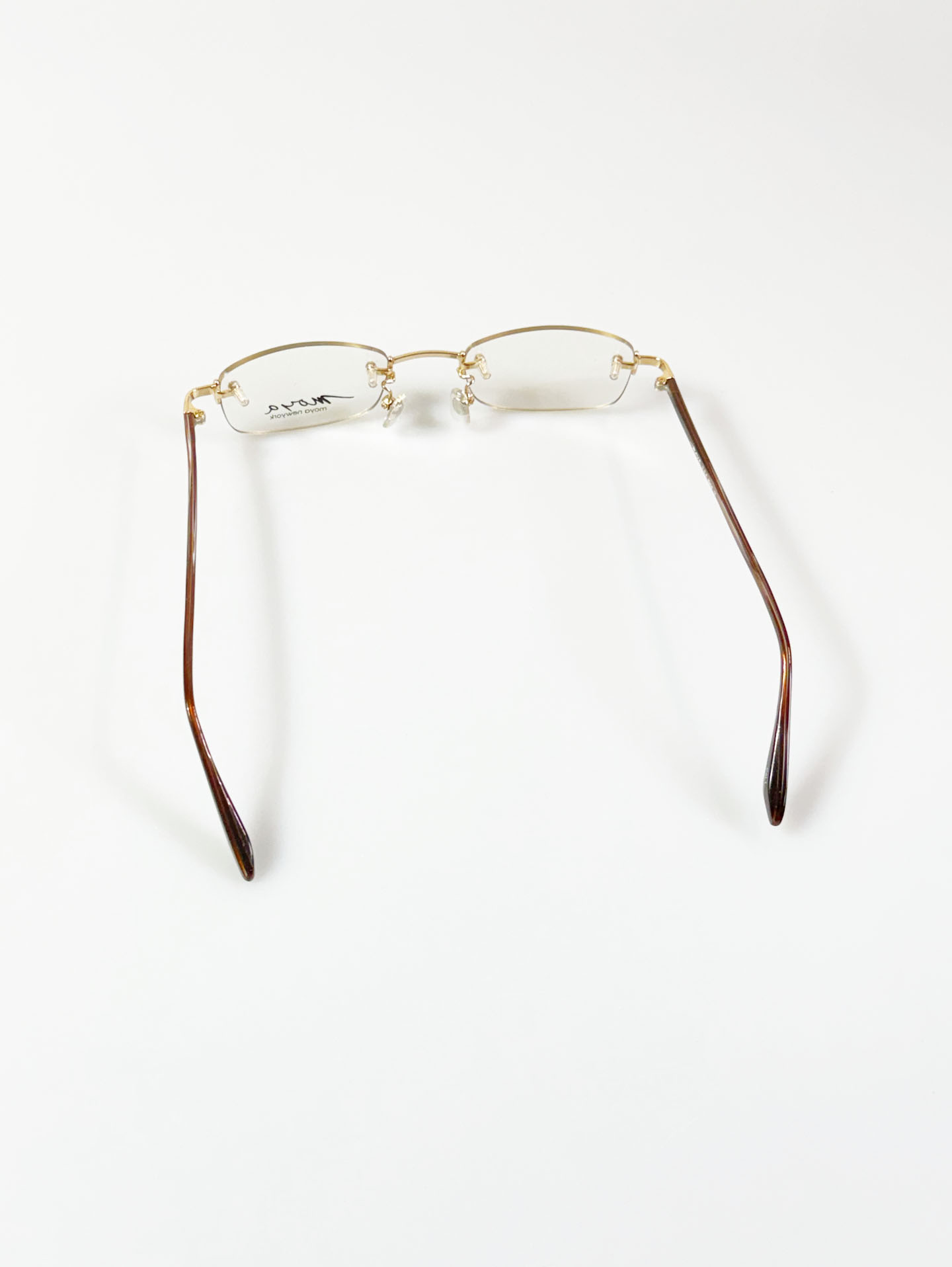 Moya New York Gold Square Rimless Metal Glasses