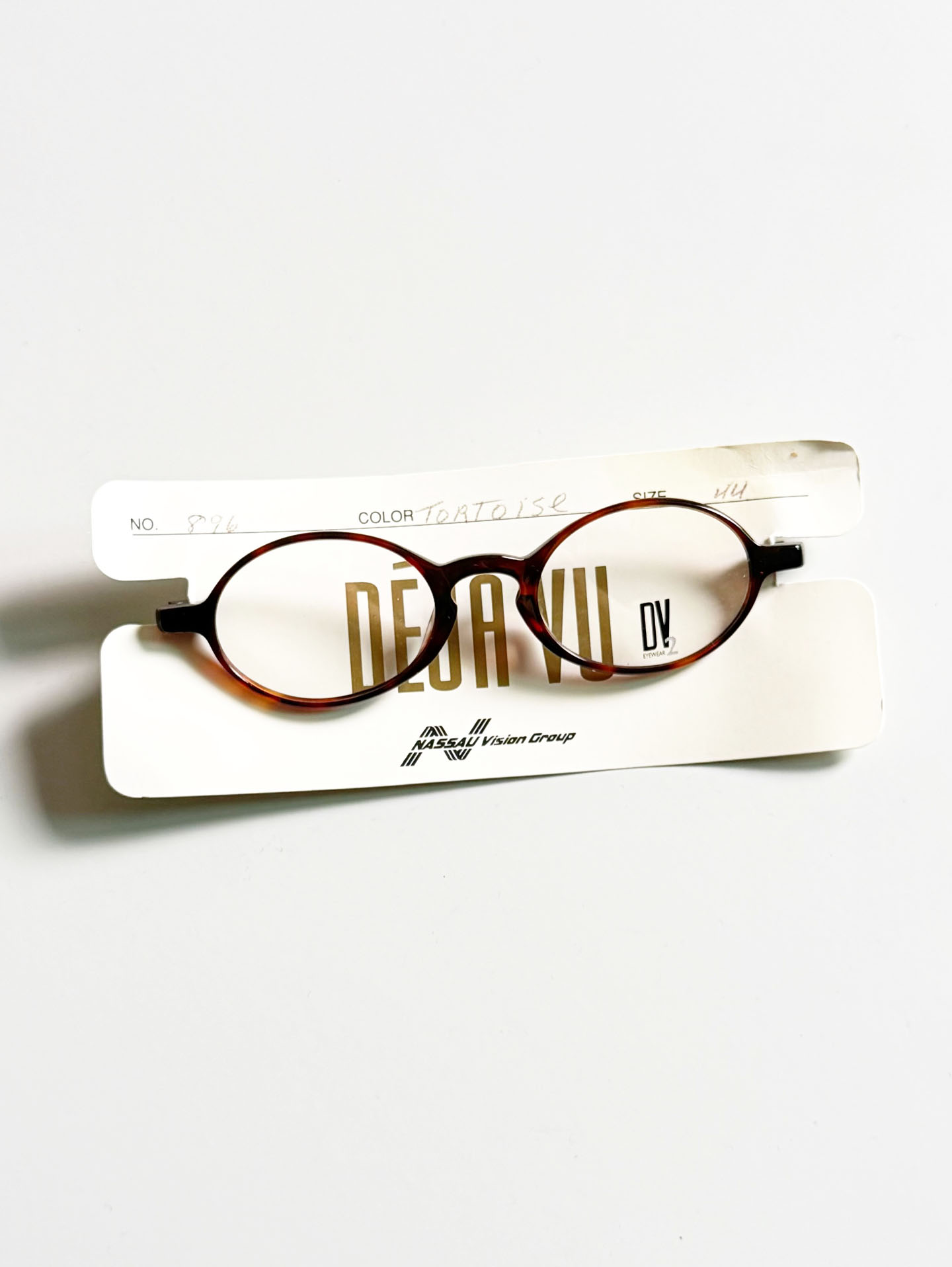 90's DEJAVU Oval Tortoise Horn-Rim Frame Glasses