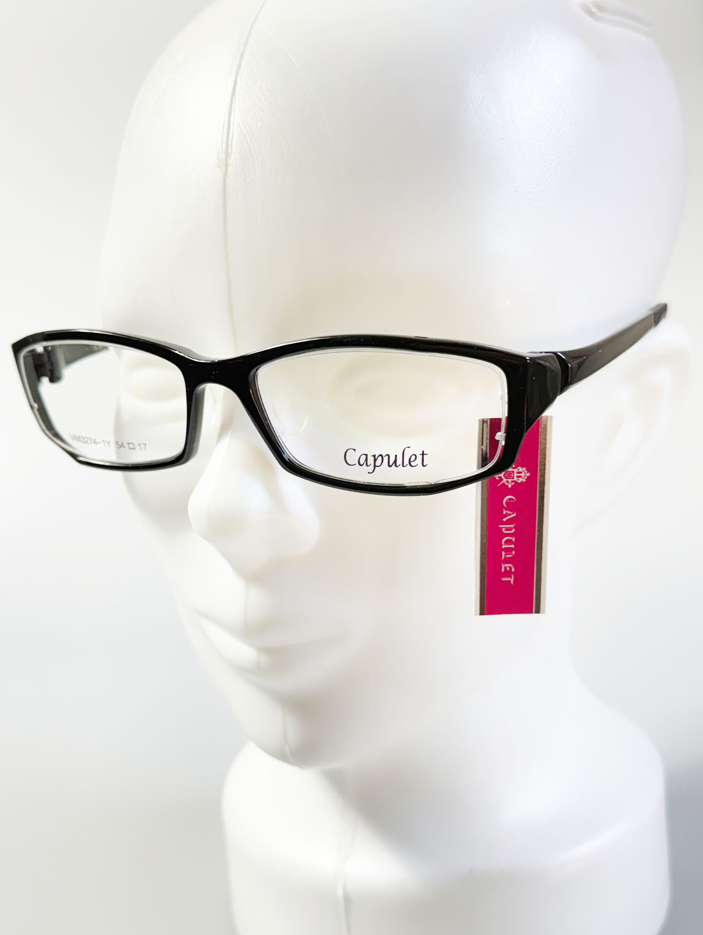 CAPULET Black Square Acetate Horn-Rim Glasses