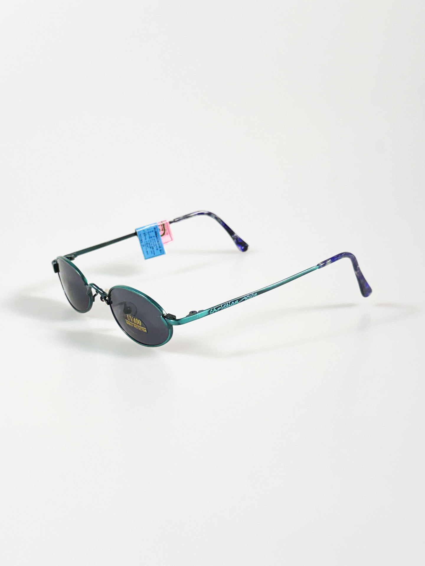 90's Christian Kevin Slim Oval Metal Frame Sunglasses