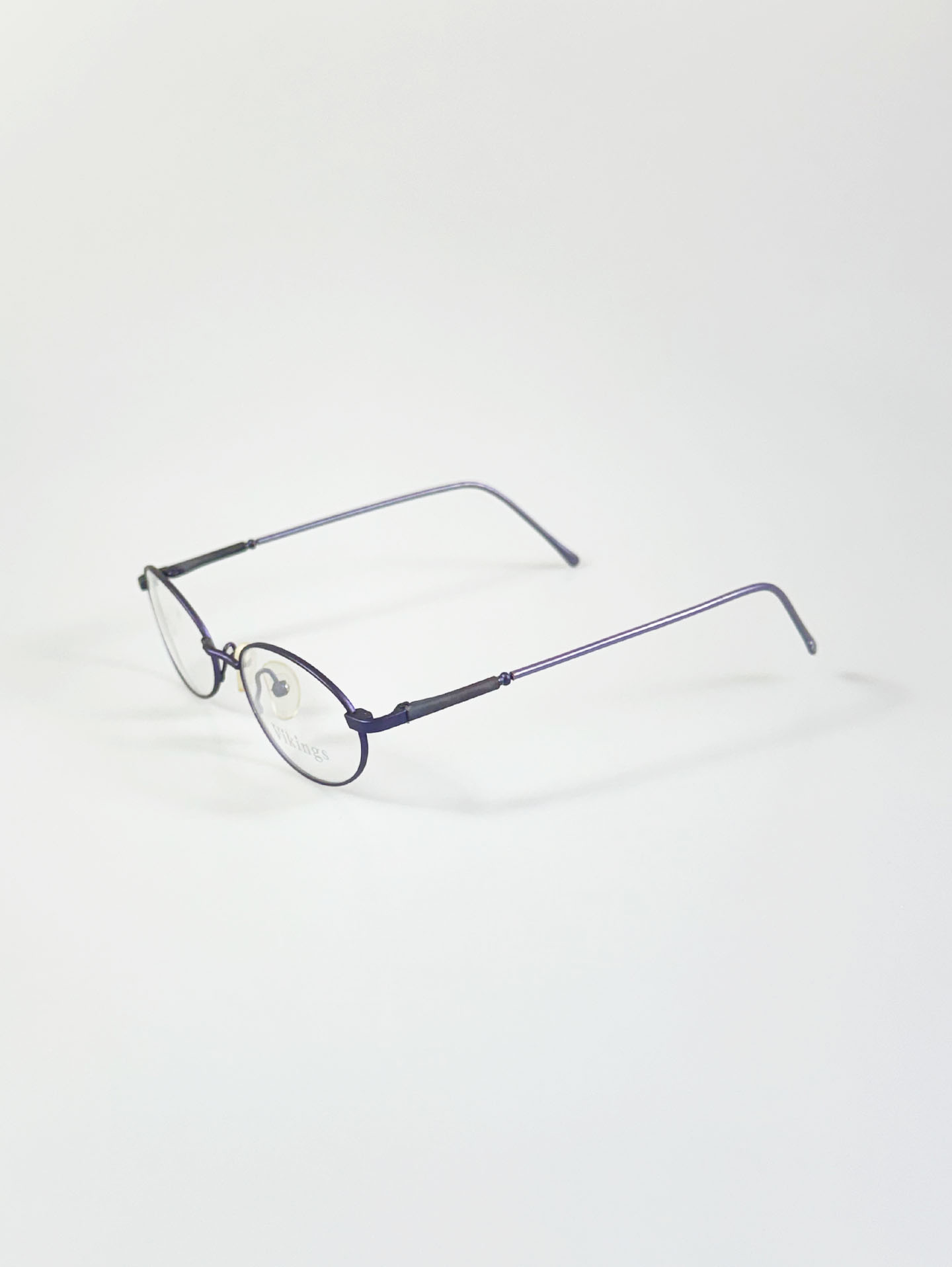 Vikings Slim Oval Purple Metal Frame Glasses
