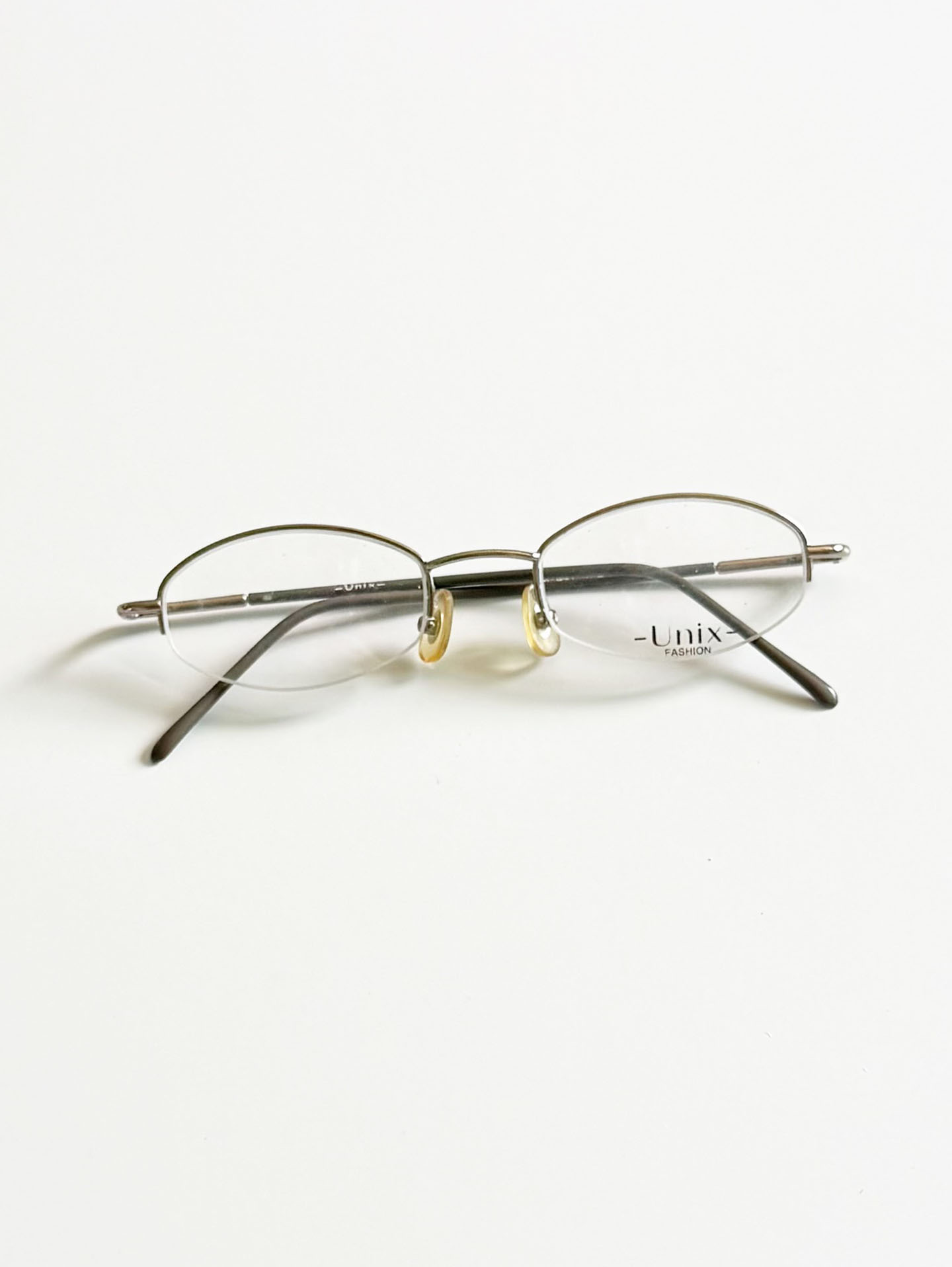 UNIX Half-Rim Silver-Gold Oval Metal Glasses