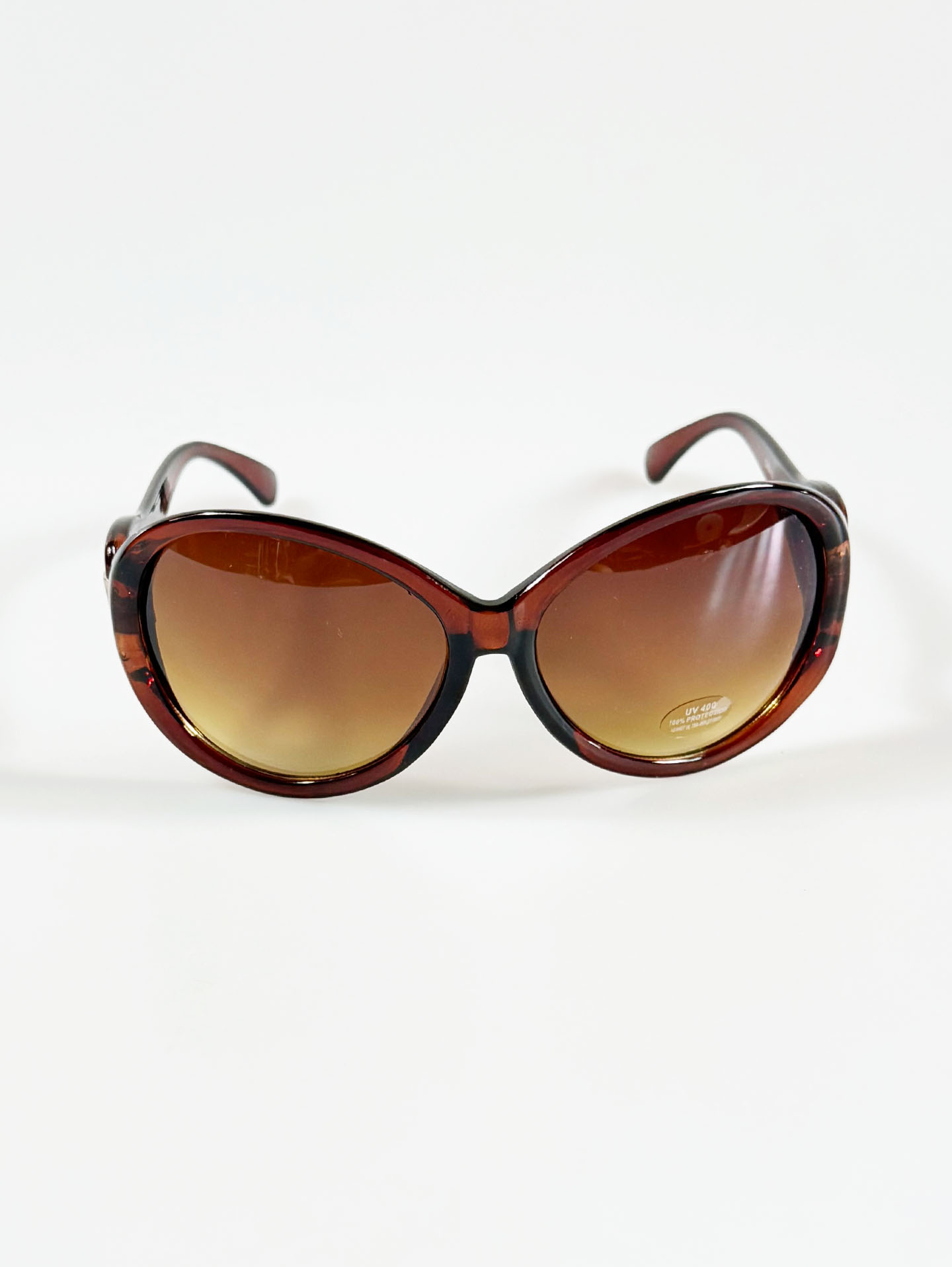 Oversized Brown Bold Oval Tint Sunglasses