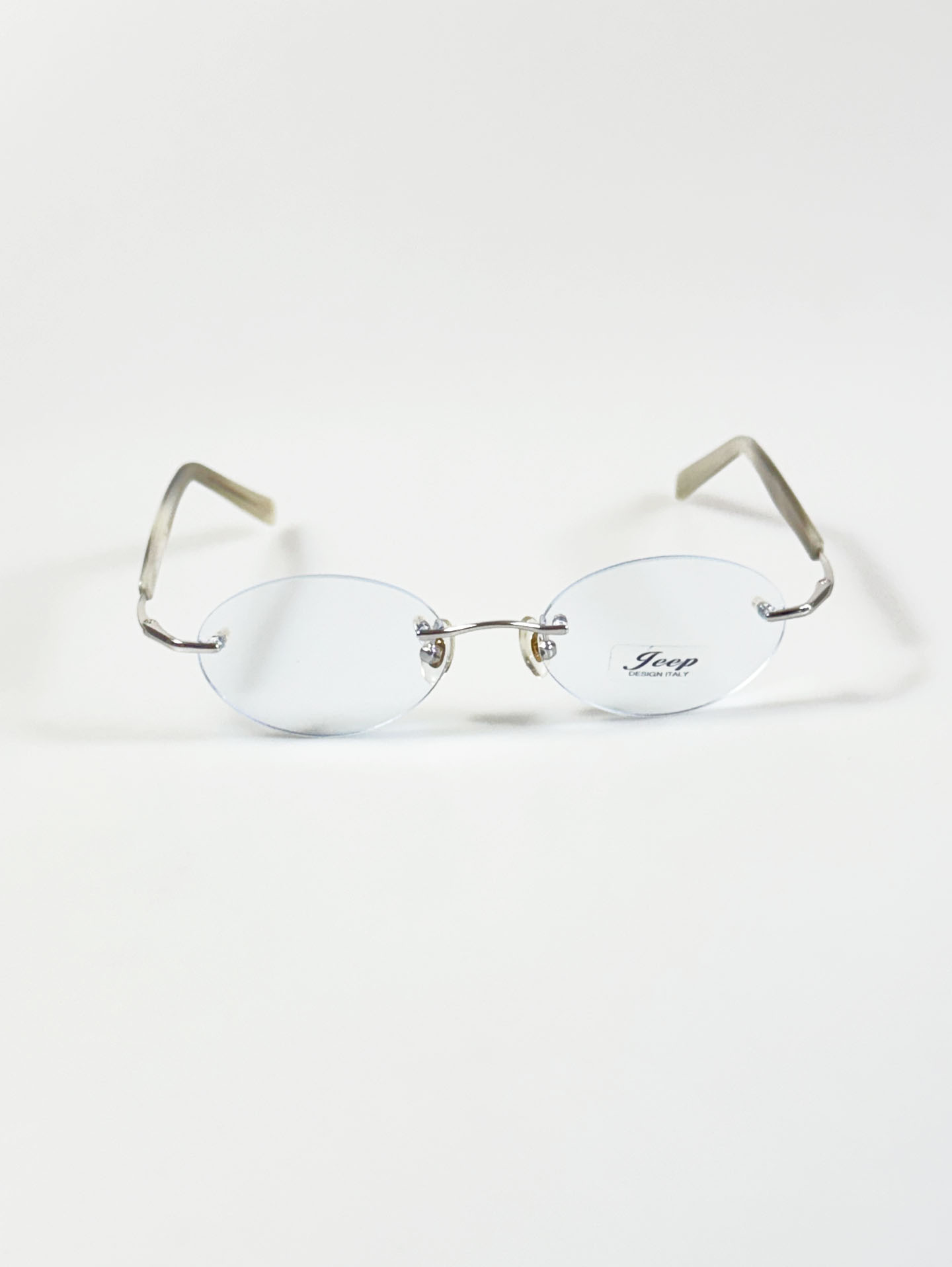 JEEP Rimless Oval Silver Metal Glasses
