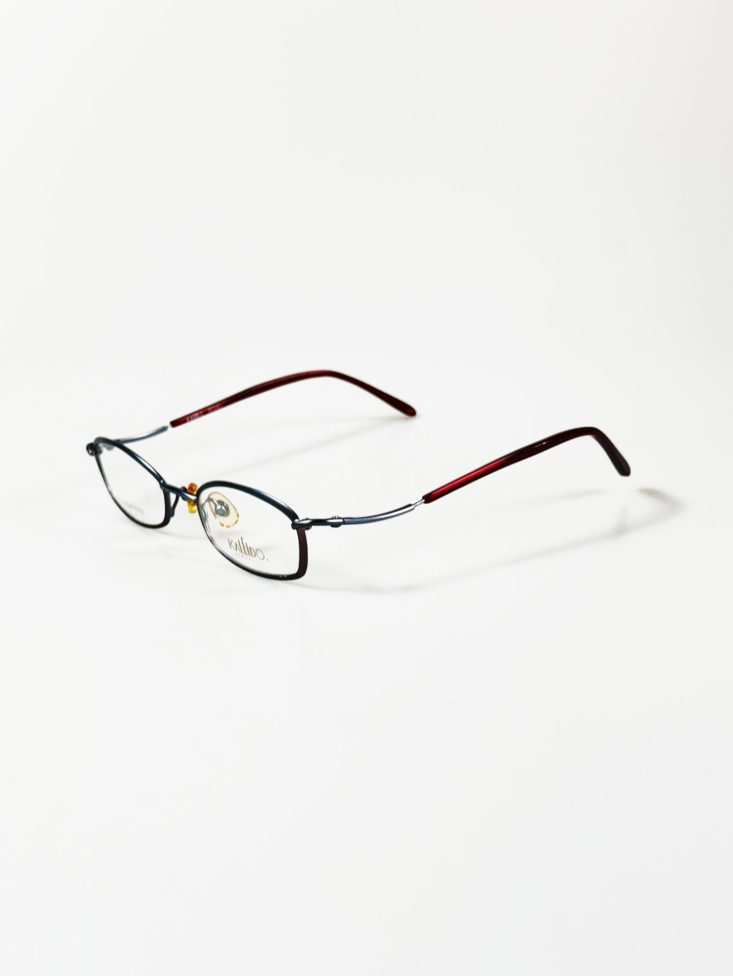 90's KALEIDO Slim Square Dual Tone Metal Frame Glasses