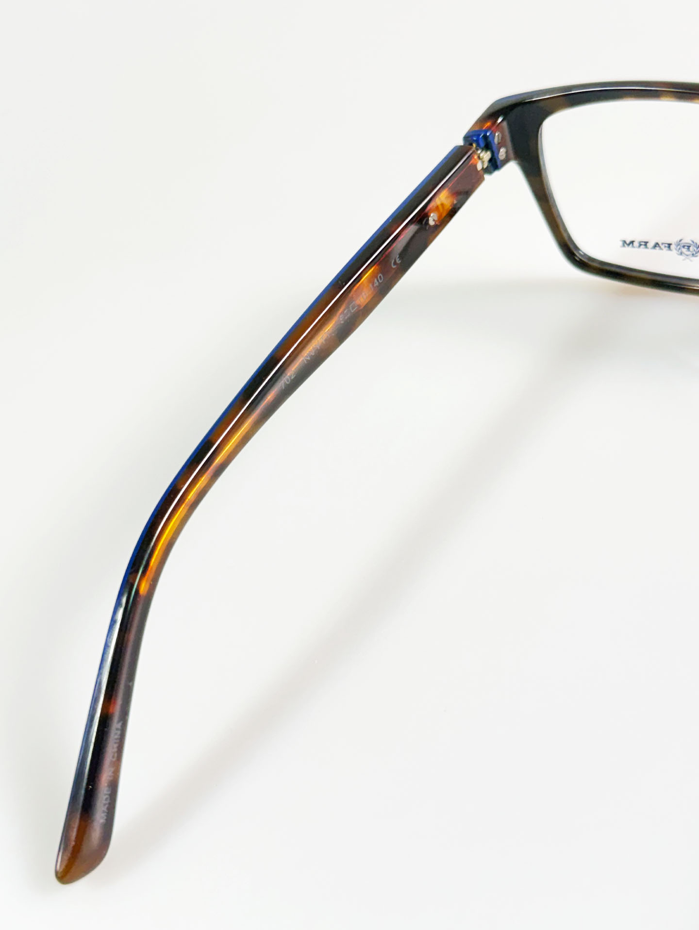 PHAT FARM Deep Blue Square Horn-Rim Glasses