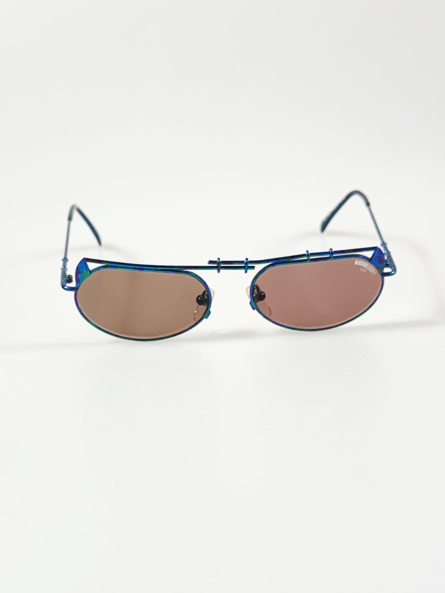 90's MICHIKO LONDON Iridescent Double Bridge Sunglasses / 3 Colors