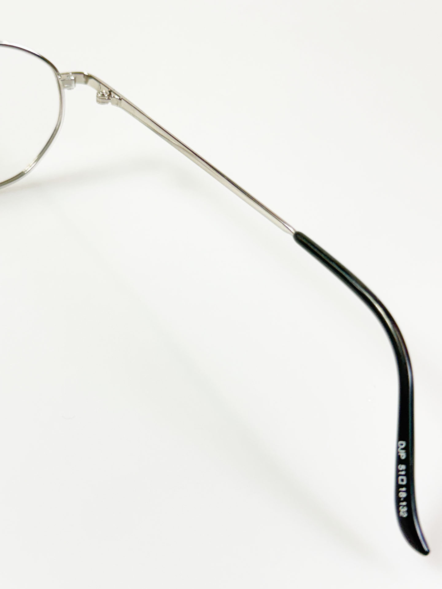 90's DJP Slim Oval Silver Metal Frame Glasses