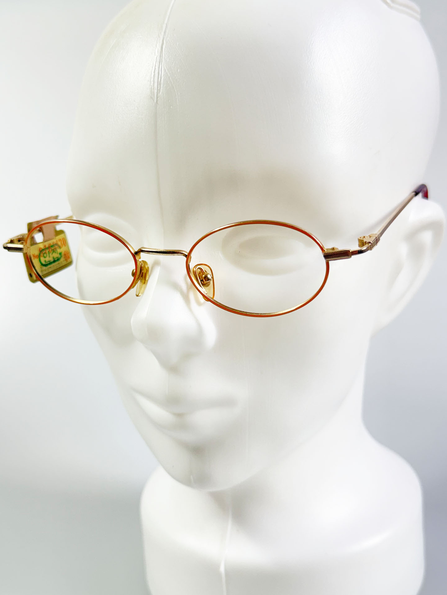 90’s TORTOISE Oval Gold Metal Frame Glasses
