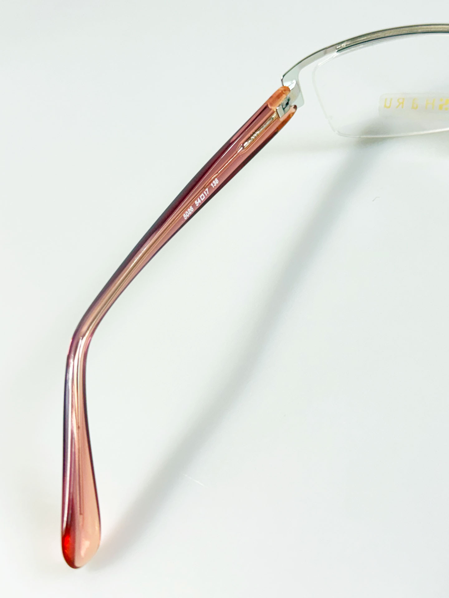 HARU Silver Half-Rim Square Metal Glasses