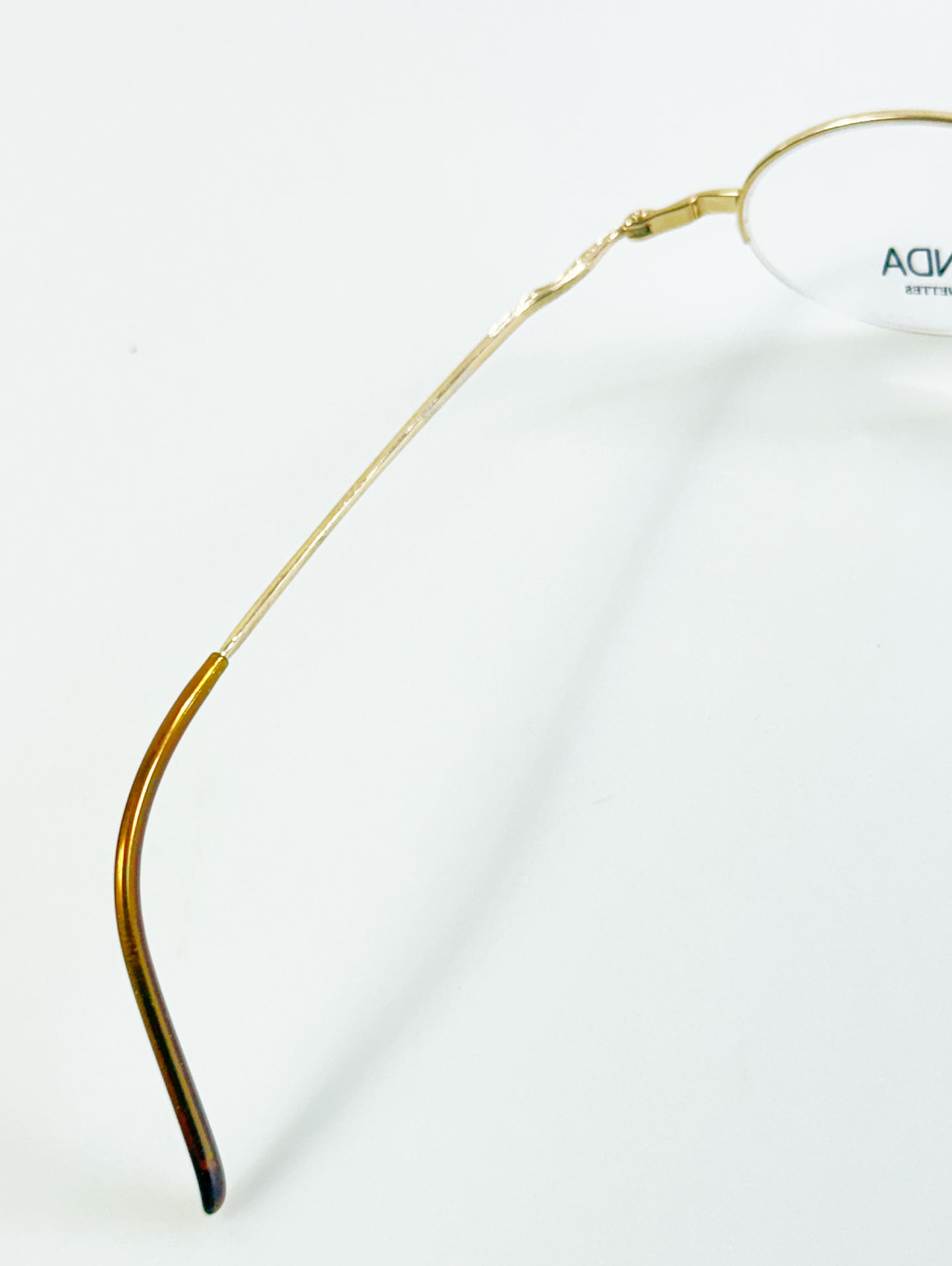 FINDA Gold Half-Rim Oval Metal Glasses
