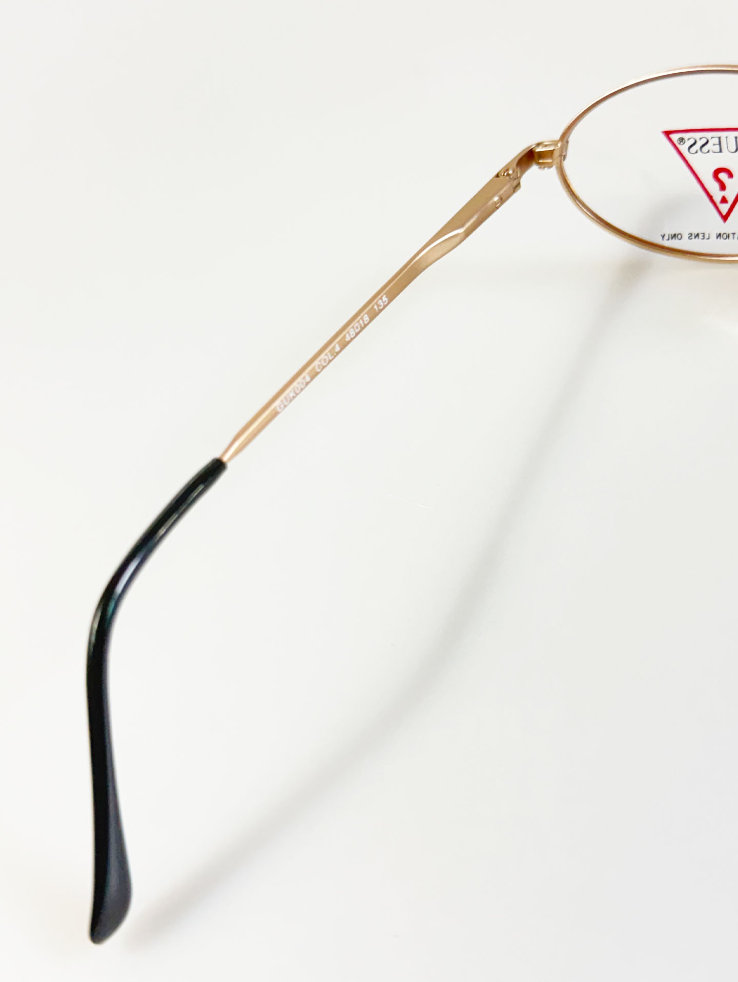 GUESS Matte Gold Slim Oval Metal Glasses