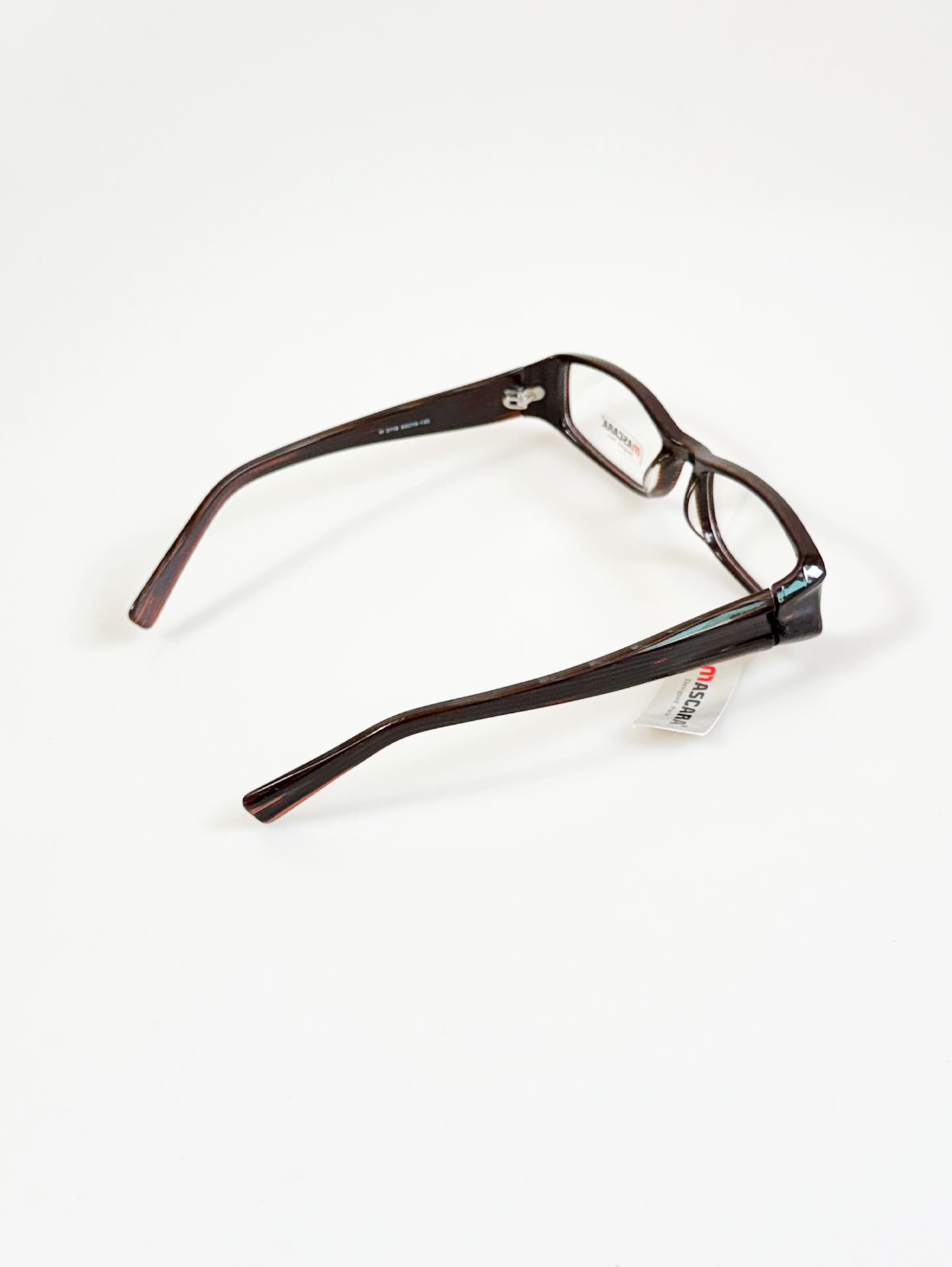 MASCARA Brown Stripe Square Horn-Rim Frame Glasses