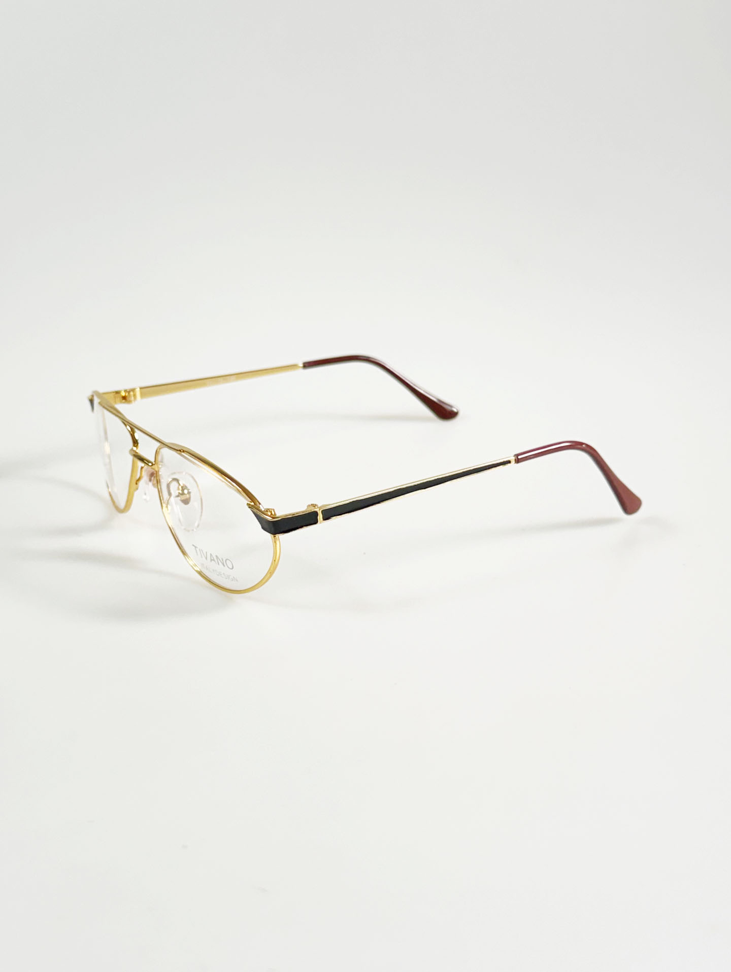 90's TIVANO Gold Double-Bridge Aviator Glasses