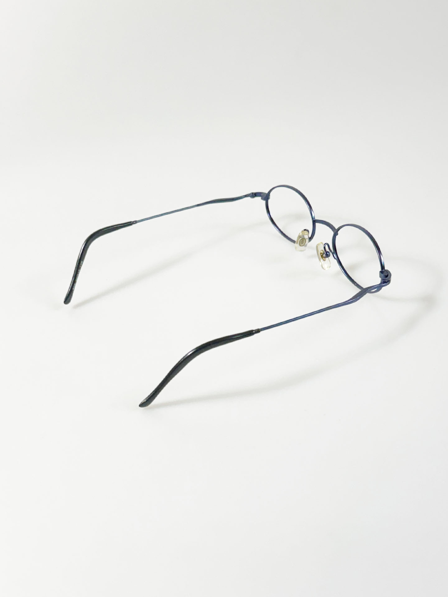 RUCHIANO Blue Slim Oval Metal Glasses