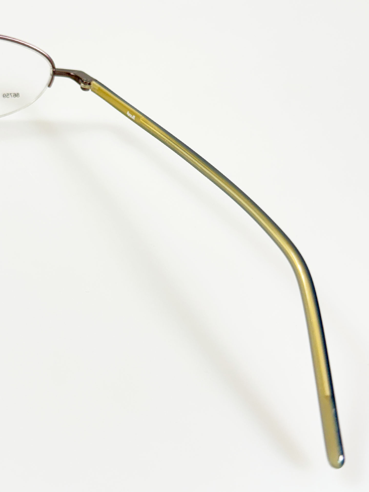 90's FUTIS Slim Oval Half-Rim Metal Glasses