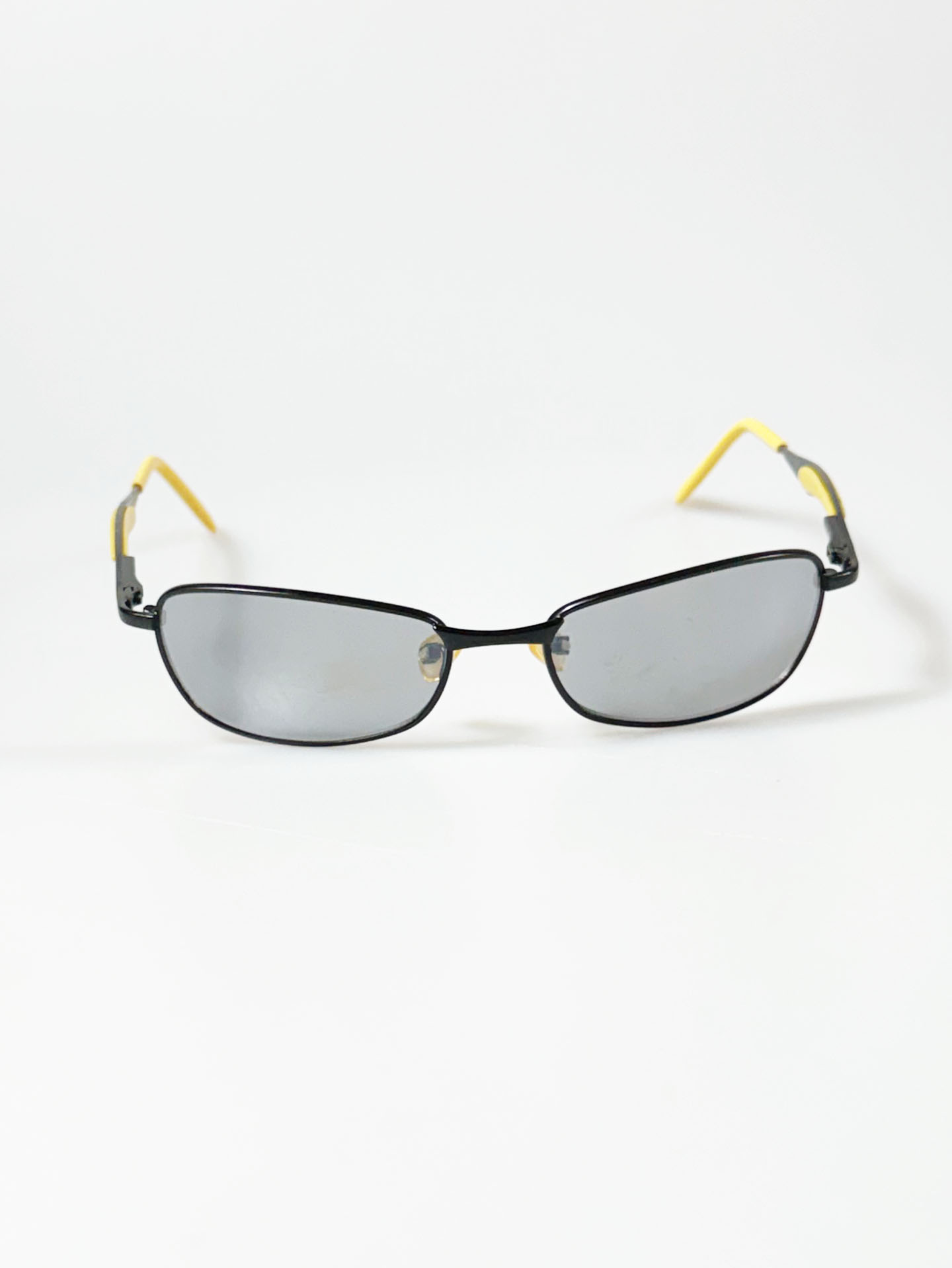 90's DOMON Black Slim Square Metal Sunglasses