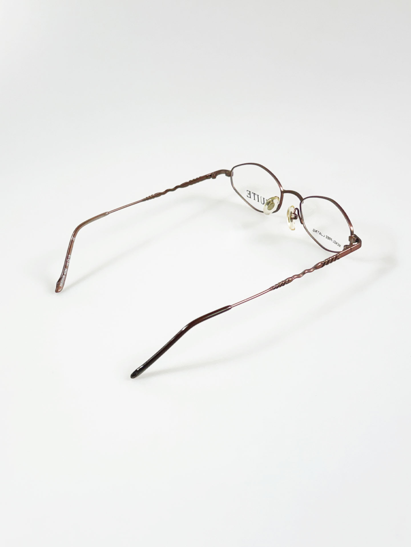 SUITE Matte Brown Slim Oval Metal Frame Glasses