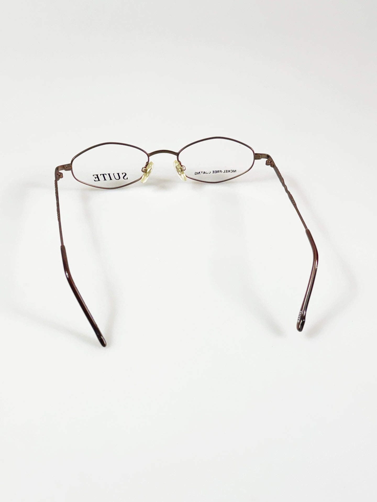 SUITE Matte Brown Slim Oval Metal Frame Glasses