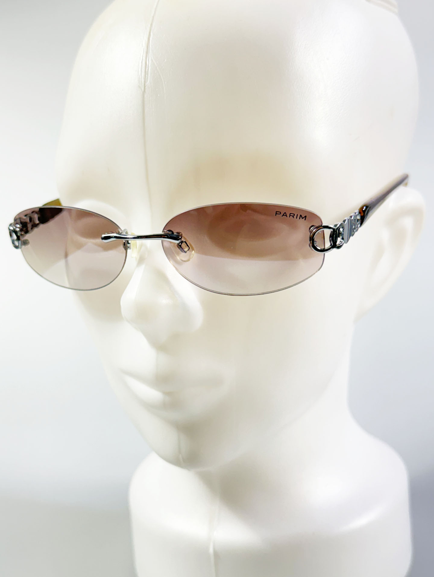 PARIM Rimless Oval Metal Sunglasses