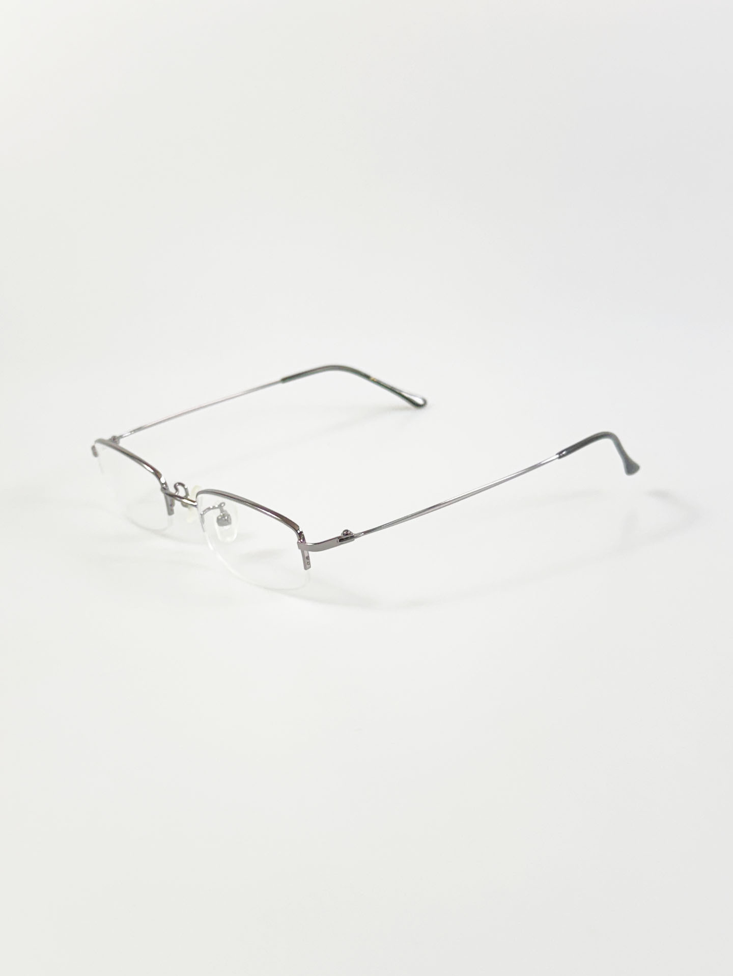 InToo Silver Half-Rim Square Metal Glasses
