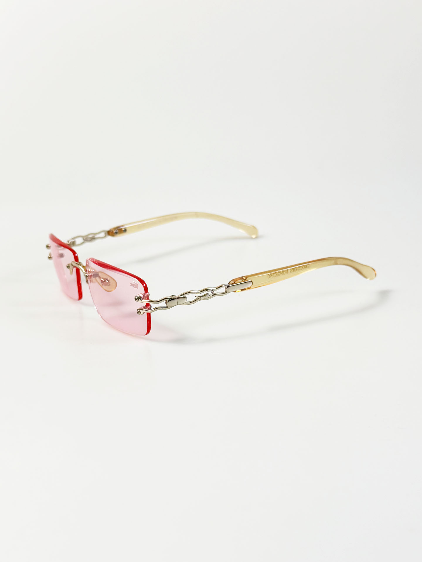 90's CROCOKIDS Rimless Square Tint Sunglasses