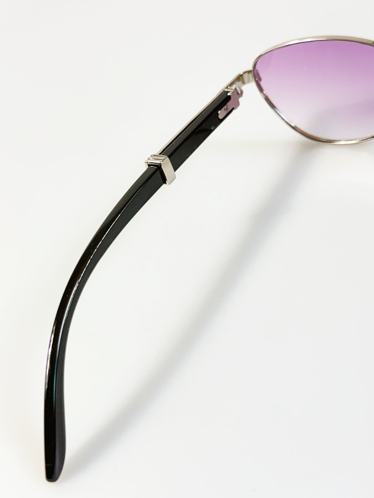 Silver Slim Oval Metal Frame Tint Sunglasses