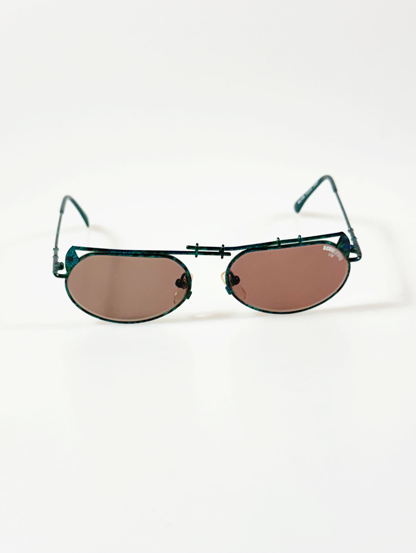 90's MICHIKO LONDON Iridescent Double Bridge Sunglasses / 3 Colors