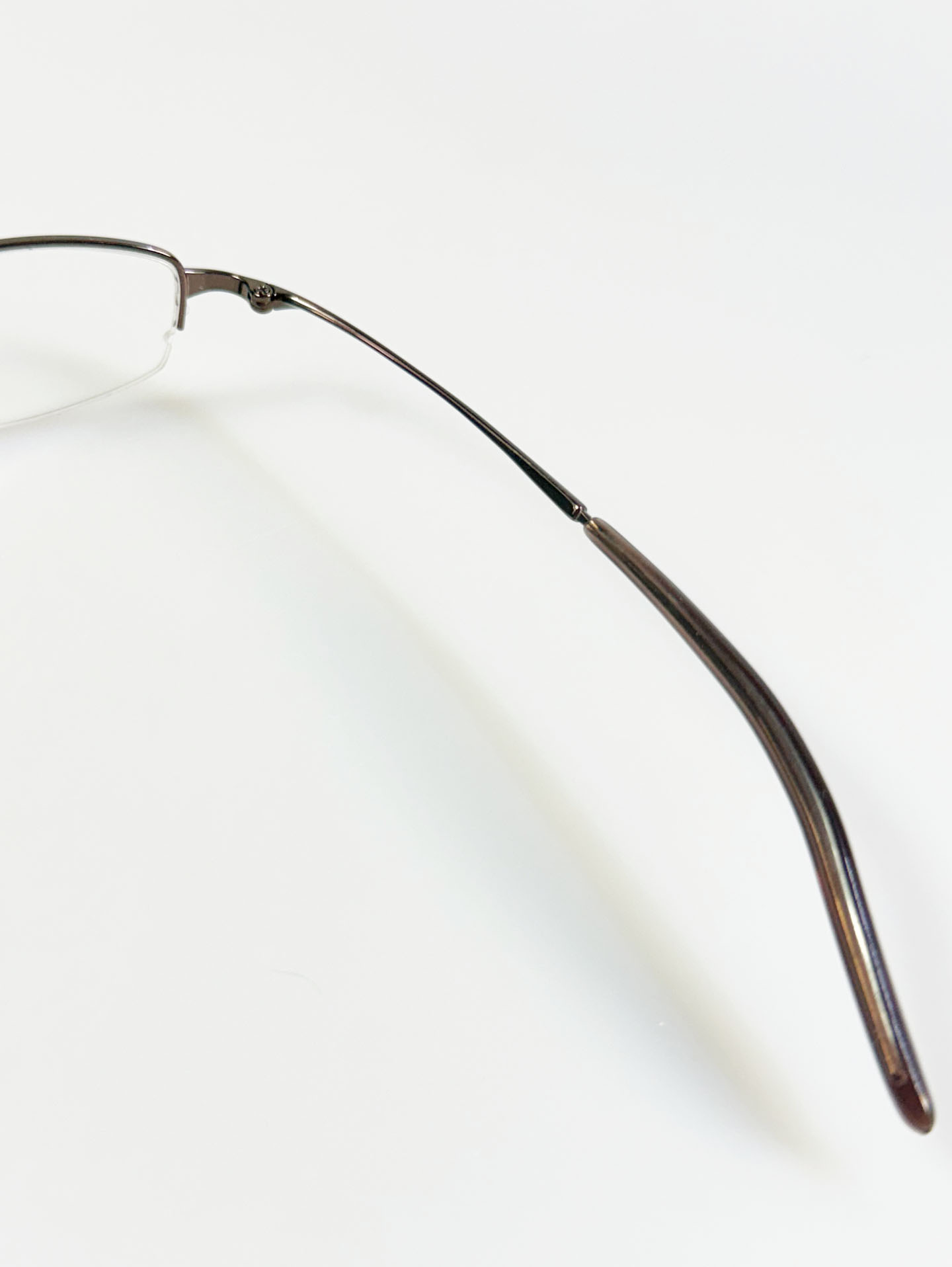TATTOO Bronze Half-Rim Square Metal Glasses