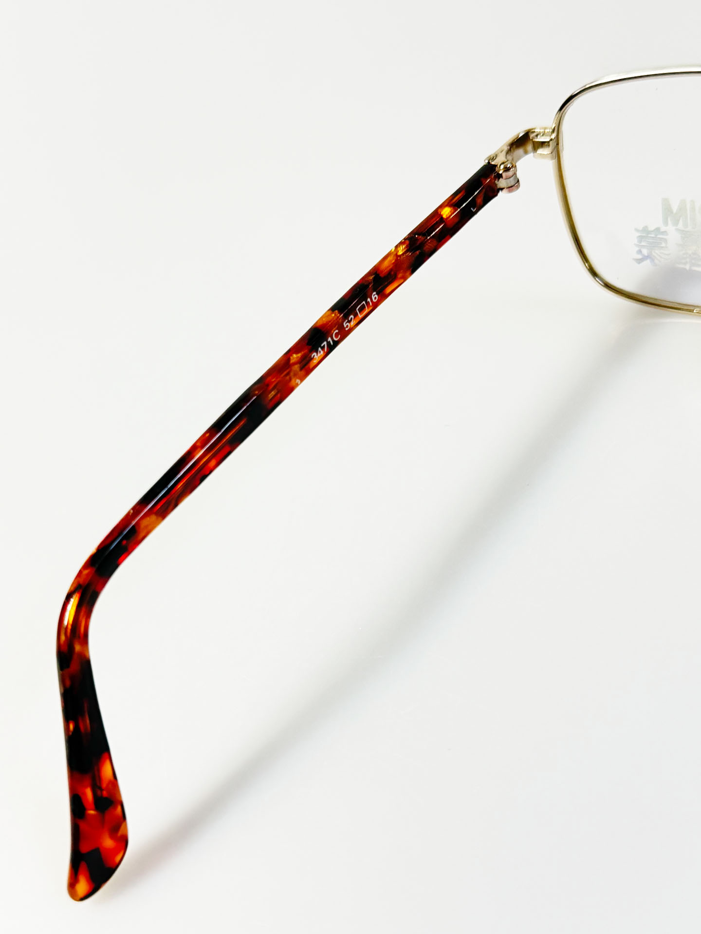 90's PARIM Classic Square Gold Metal Frame Glasses