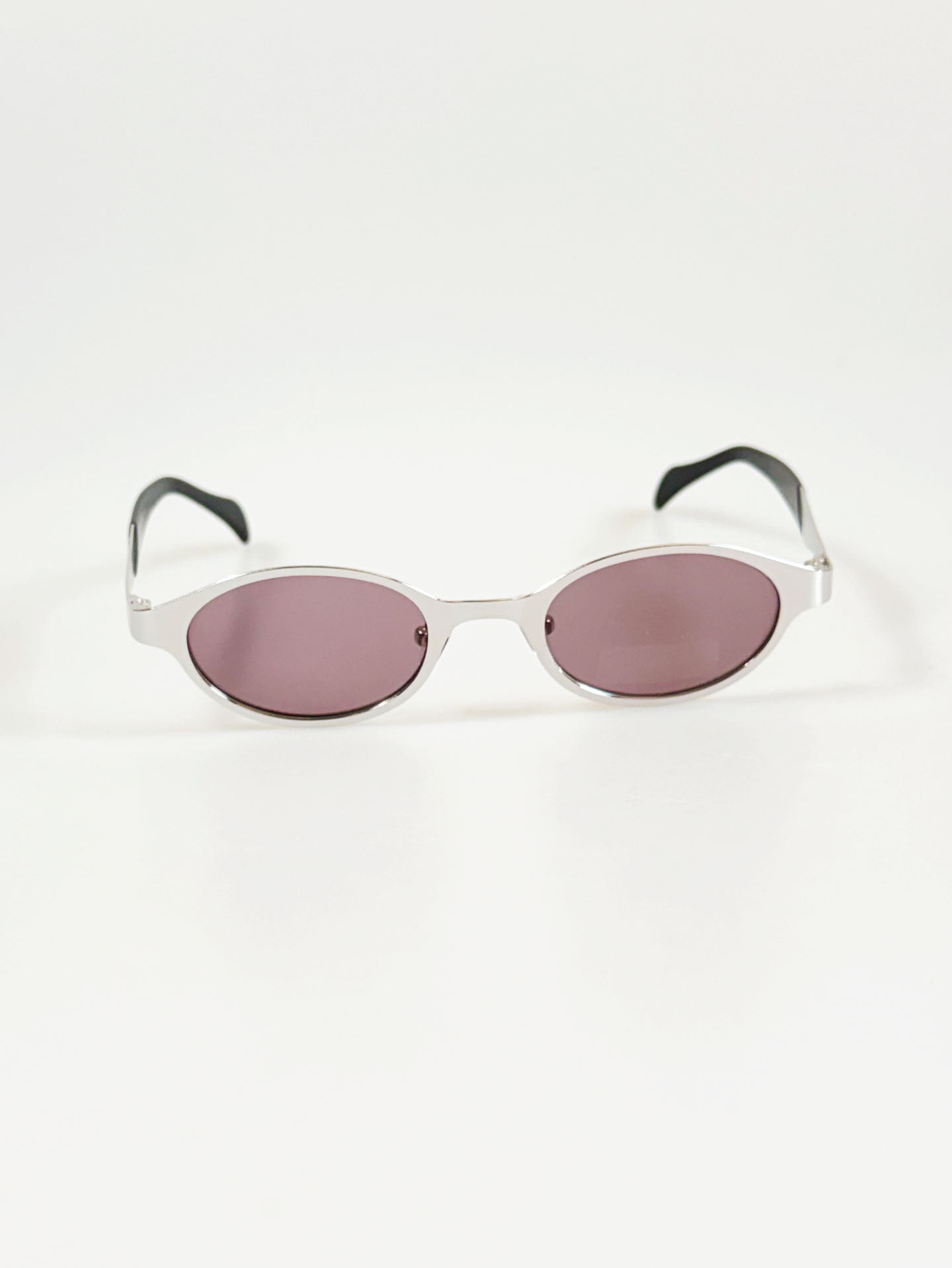 PAVAROTTI Silver Oval Metal Sunglasses