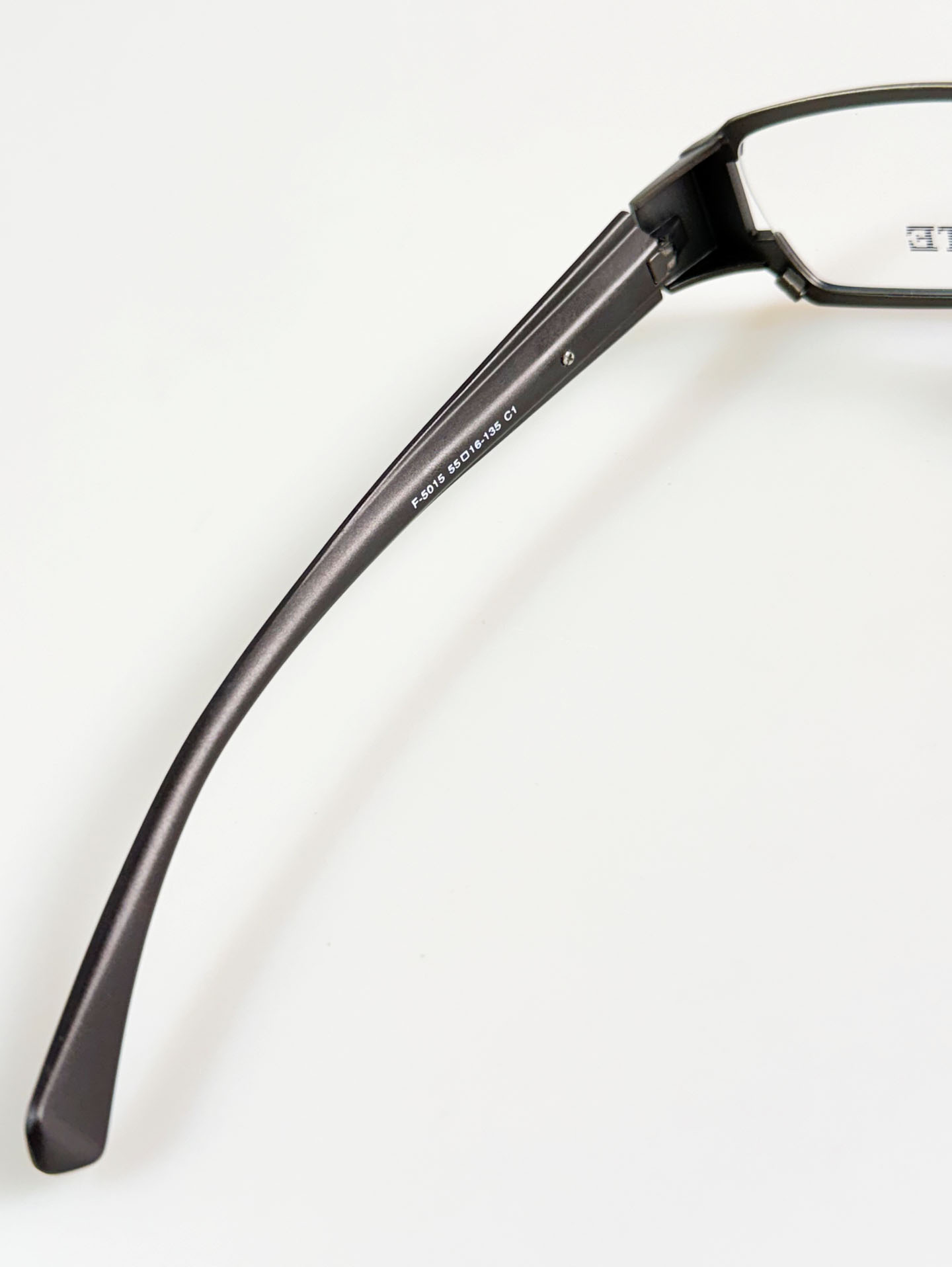 FORTE Gray Pure Titanium Slim Square Glasses