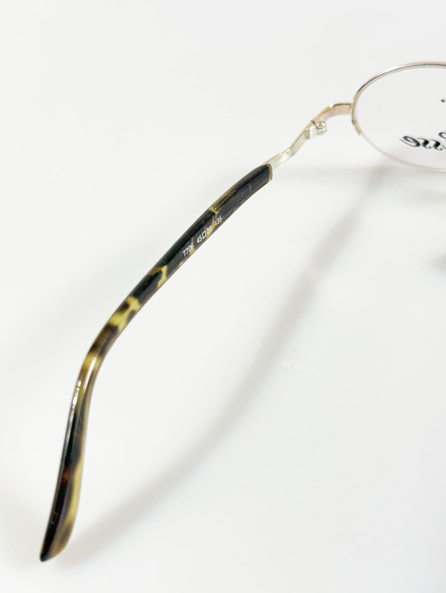 ESSE Silver Metal Semi-Rimless Oval Frame Glasses