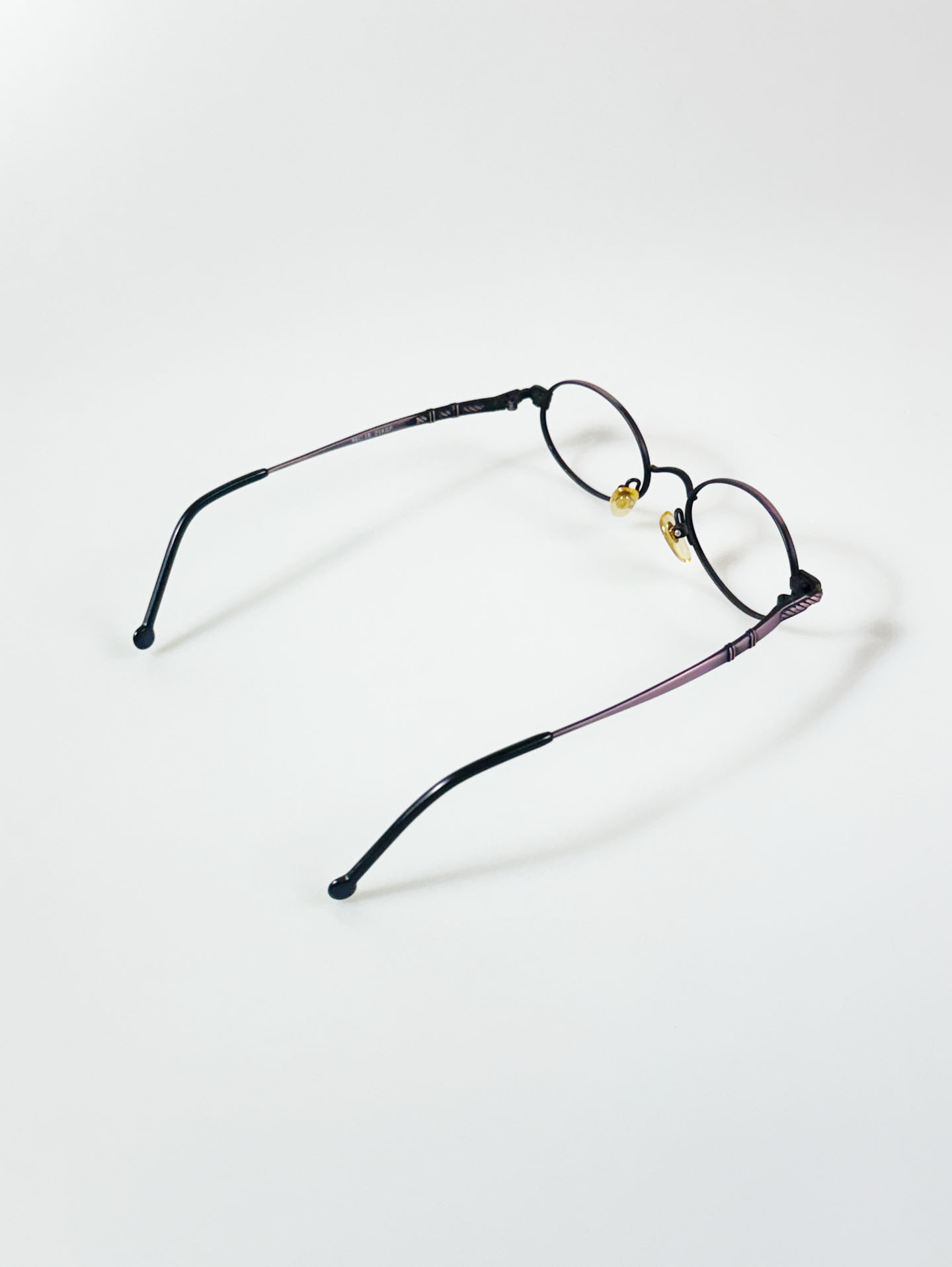 90’s MAXI Two-Tone Slim Oval Metal Frame Glasses