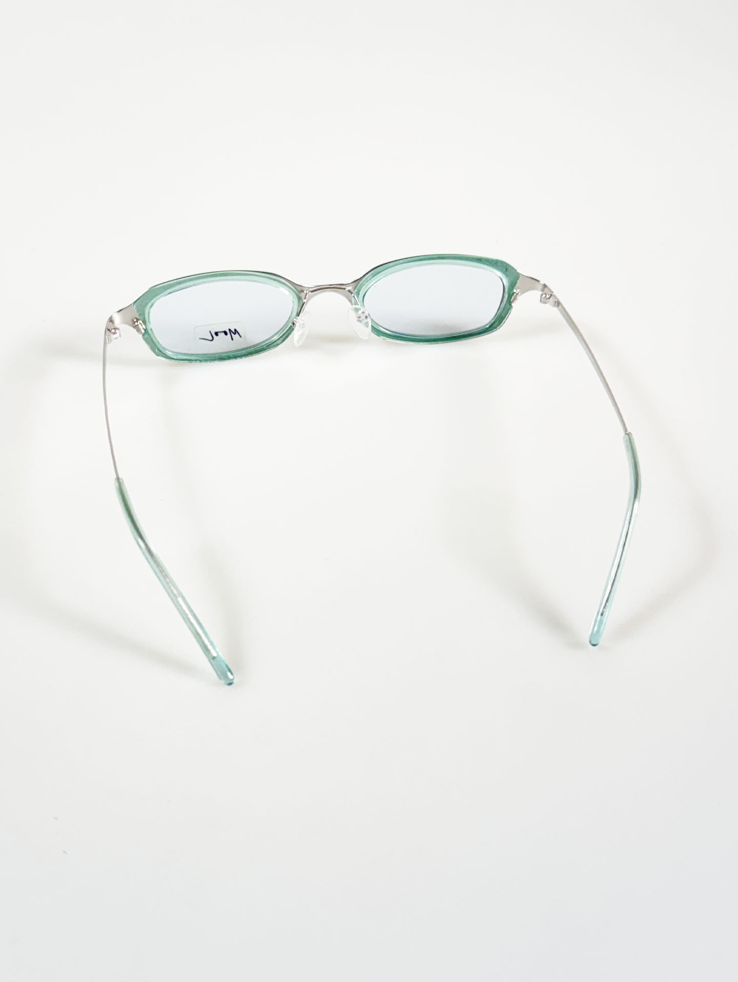 MOOL EYEWEAR Layered Silver Mint Oval Metal Glasses