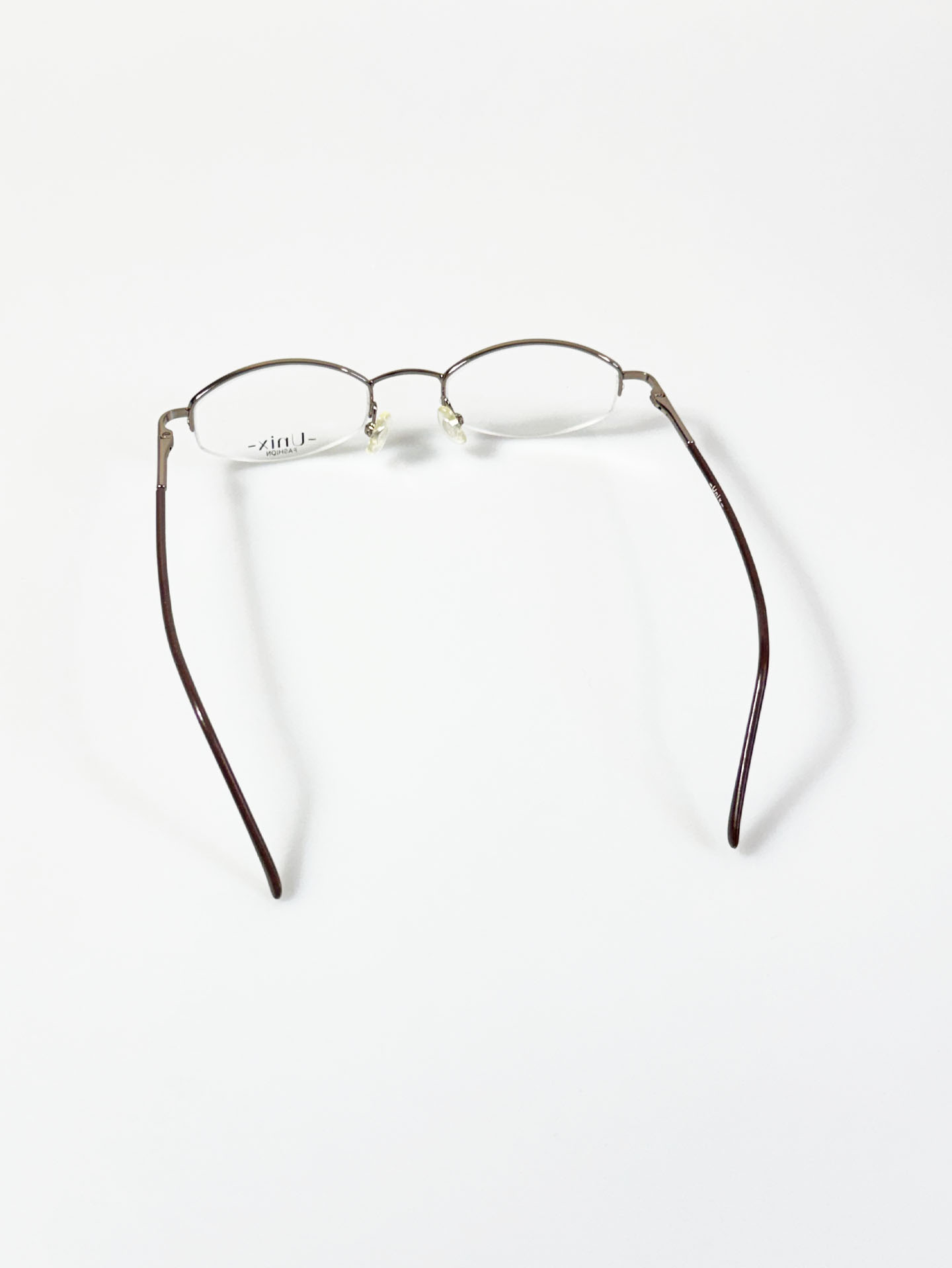 Unix Fashion Silver Half Rim Square Metal Glasses