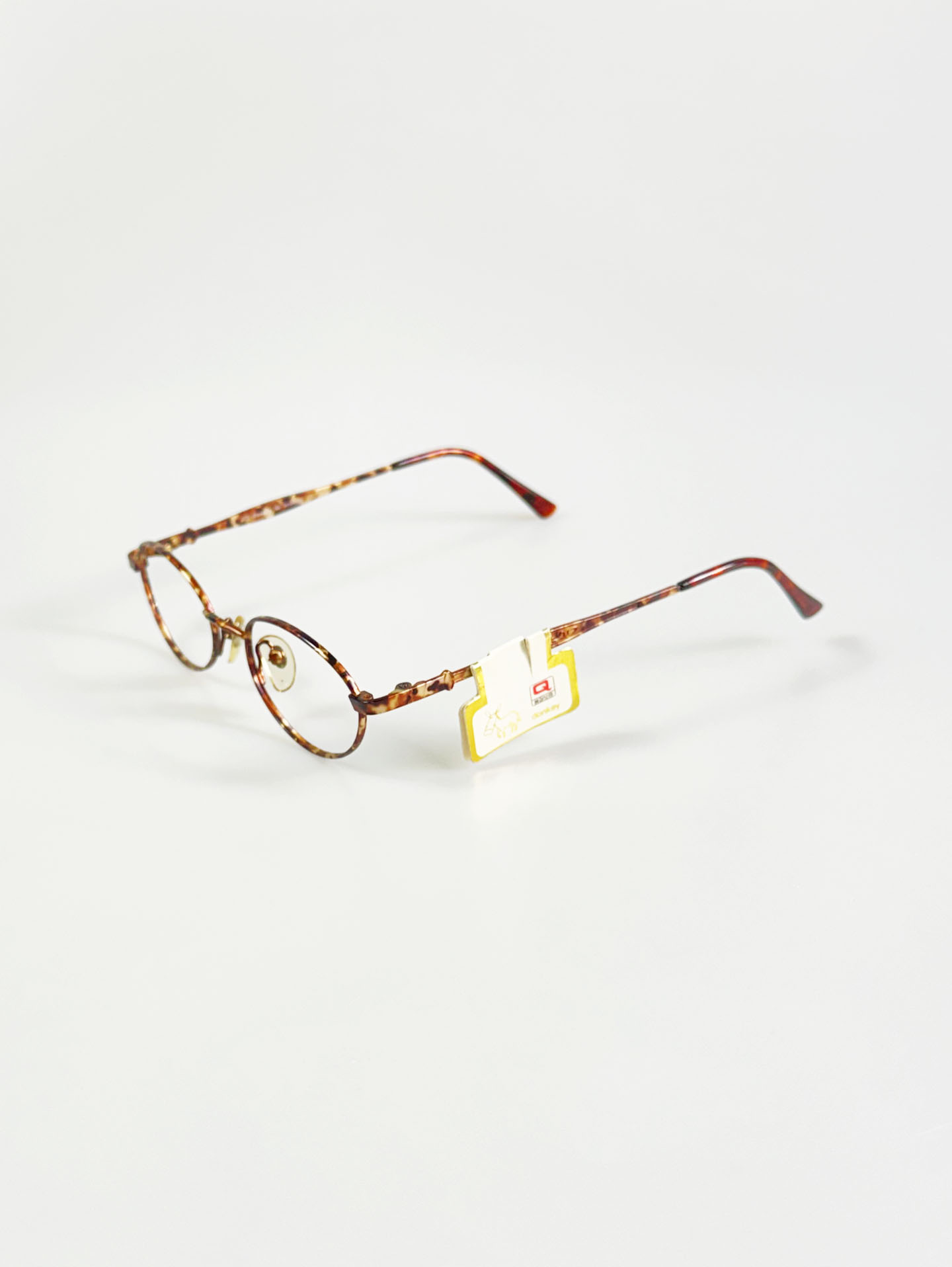 90’s Donkey Tortoise Oval Metal Frame Glasses