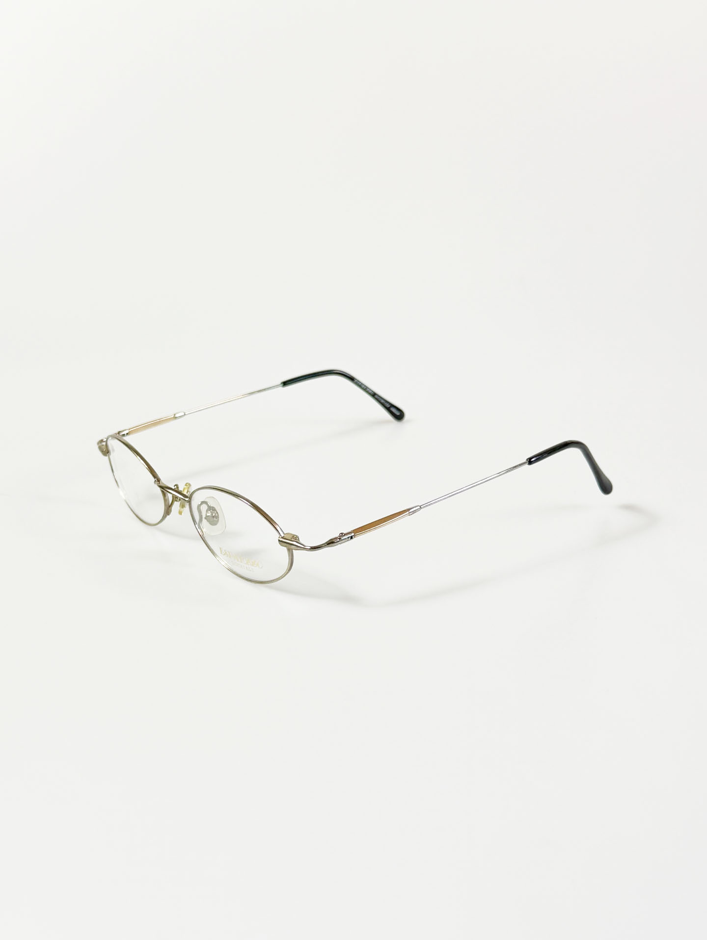 ESPARSO OCCHIALI Silver Slim Oval Metal Glasses