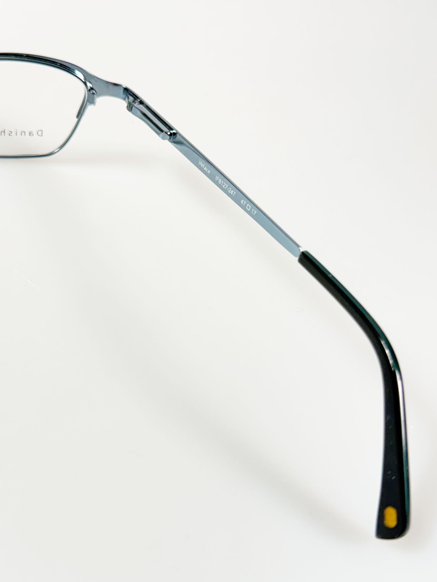 IN FACE Blue Grey Square Metal Glasses