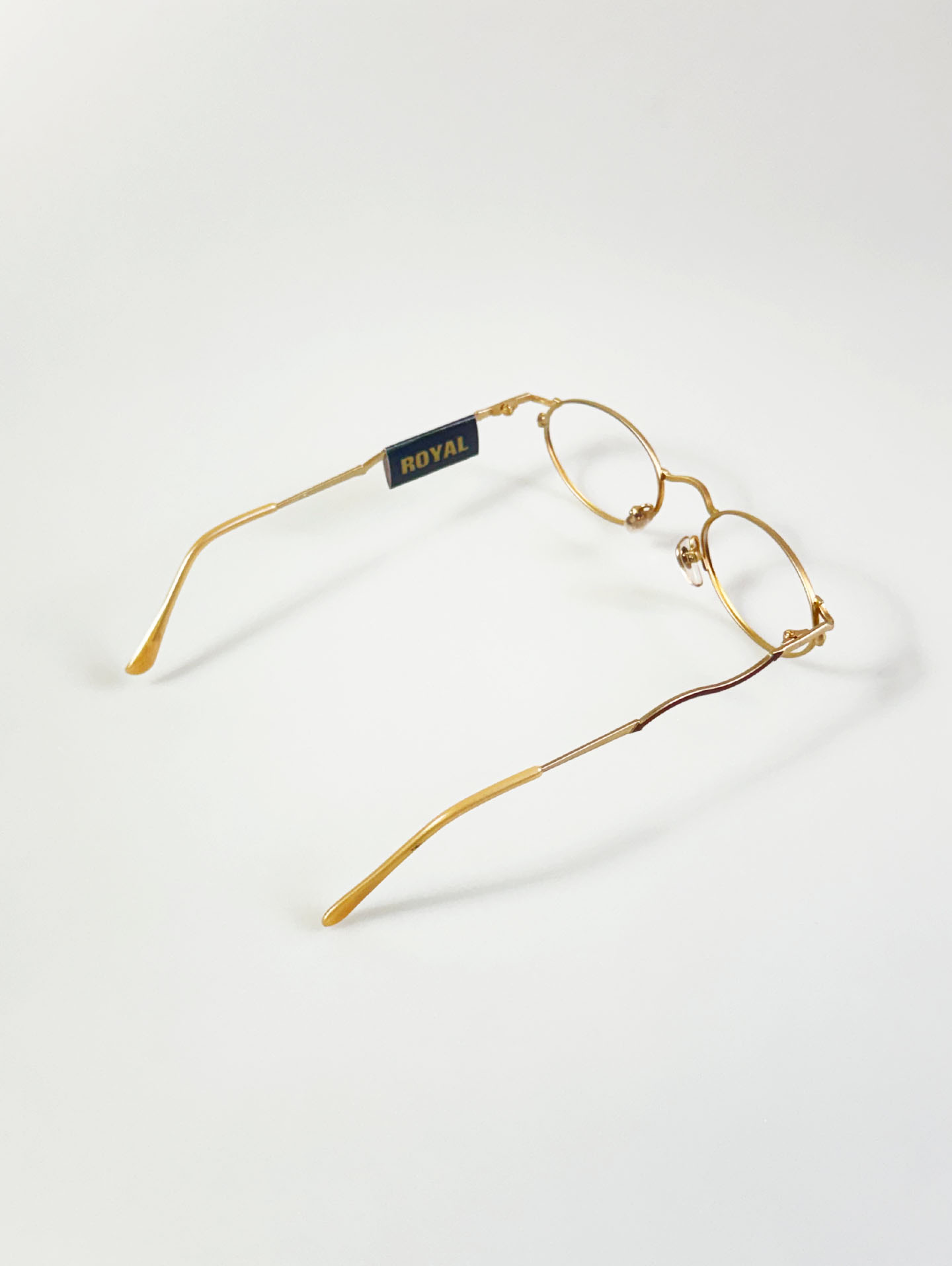 90’s ROYAL Gold Slim Oval Metal Glasses
