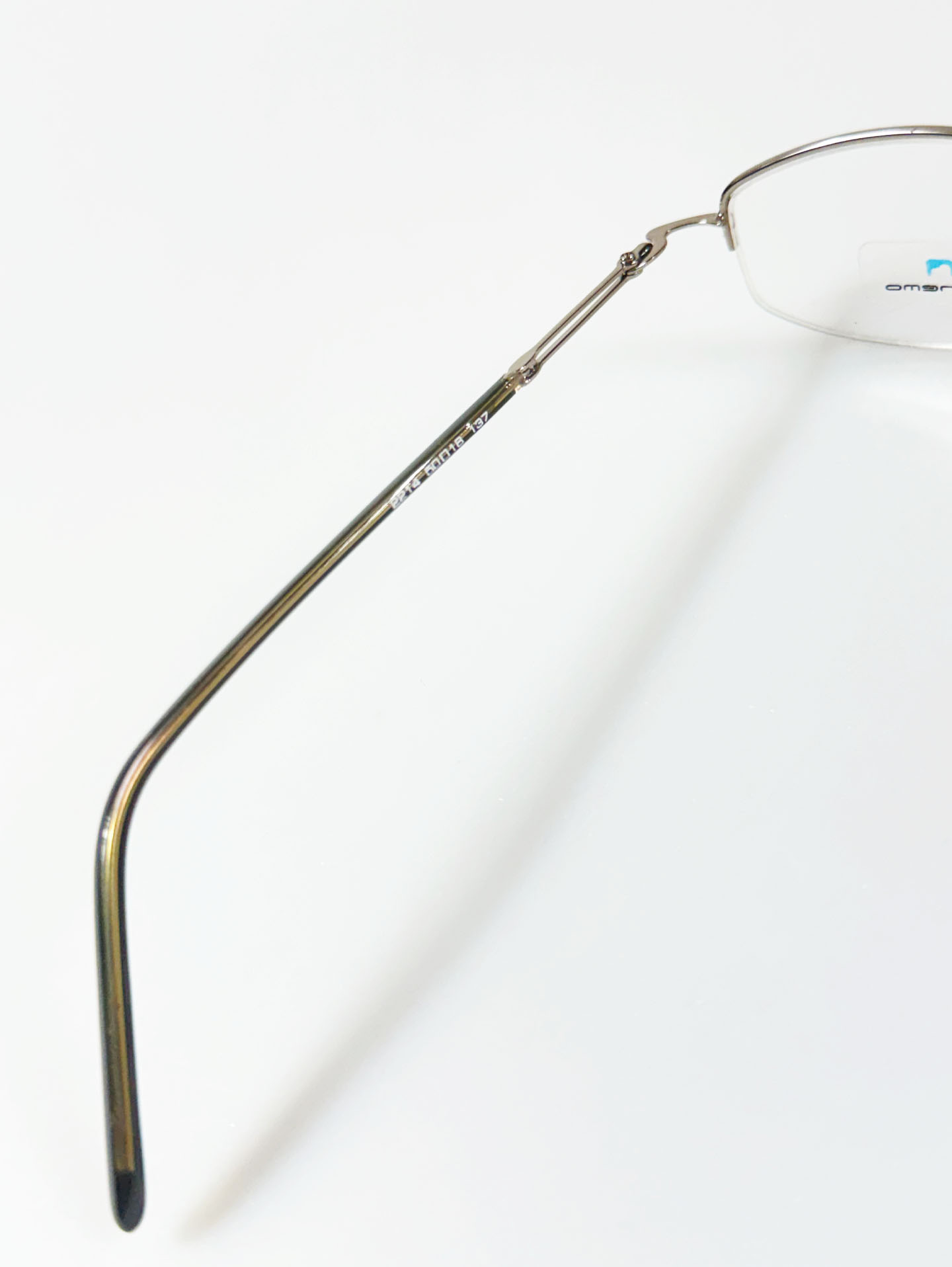 Semoremo Dark Silver Semi-Rimless Square Metal Frame Glasses