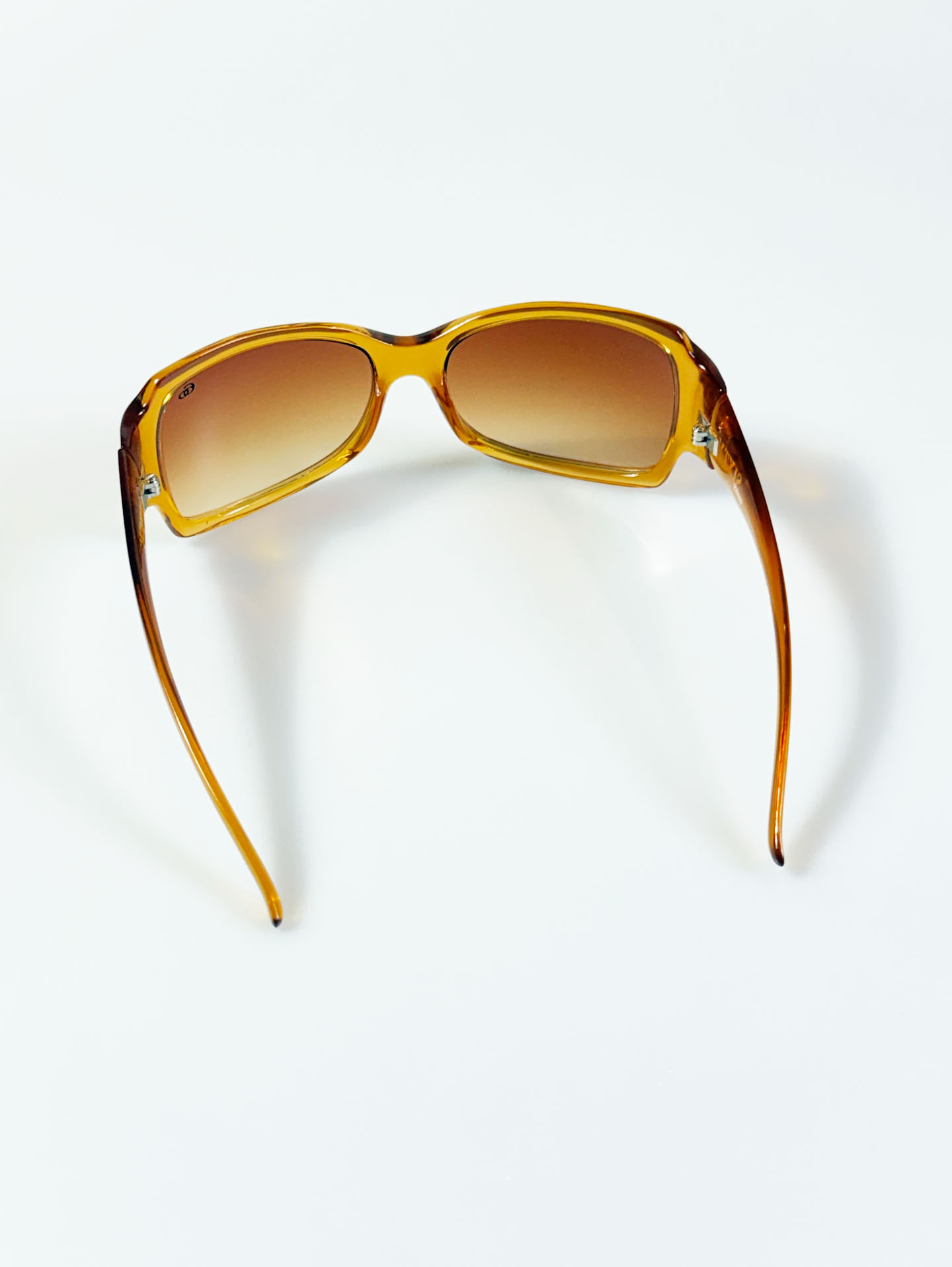SIXTY Amber Translucent Bold Square Tinted Sunglasses