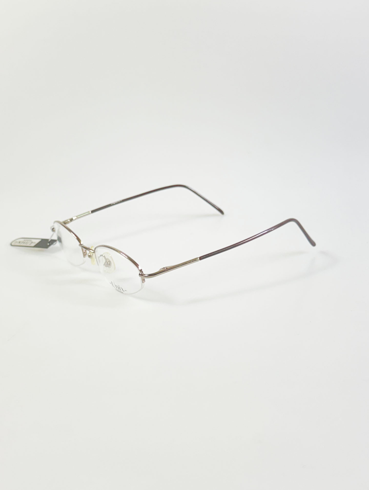 UNIX Silver Gold Oval Half-Rim Metal Glasses