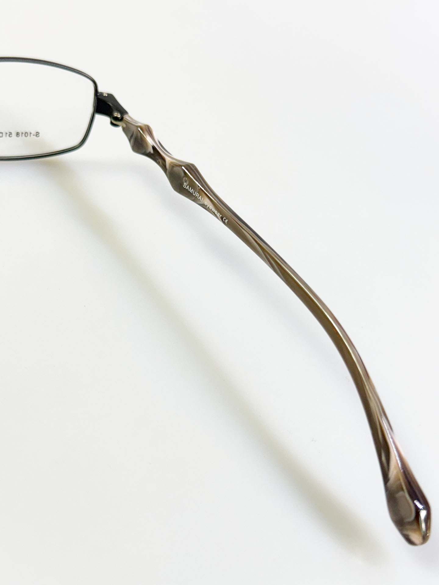 SAMURAI Eyewear Black Slim Square Metal Frame Glasses